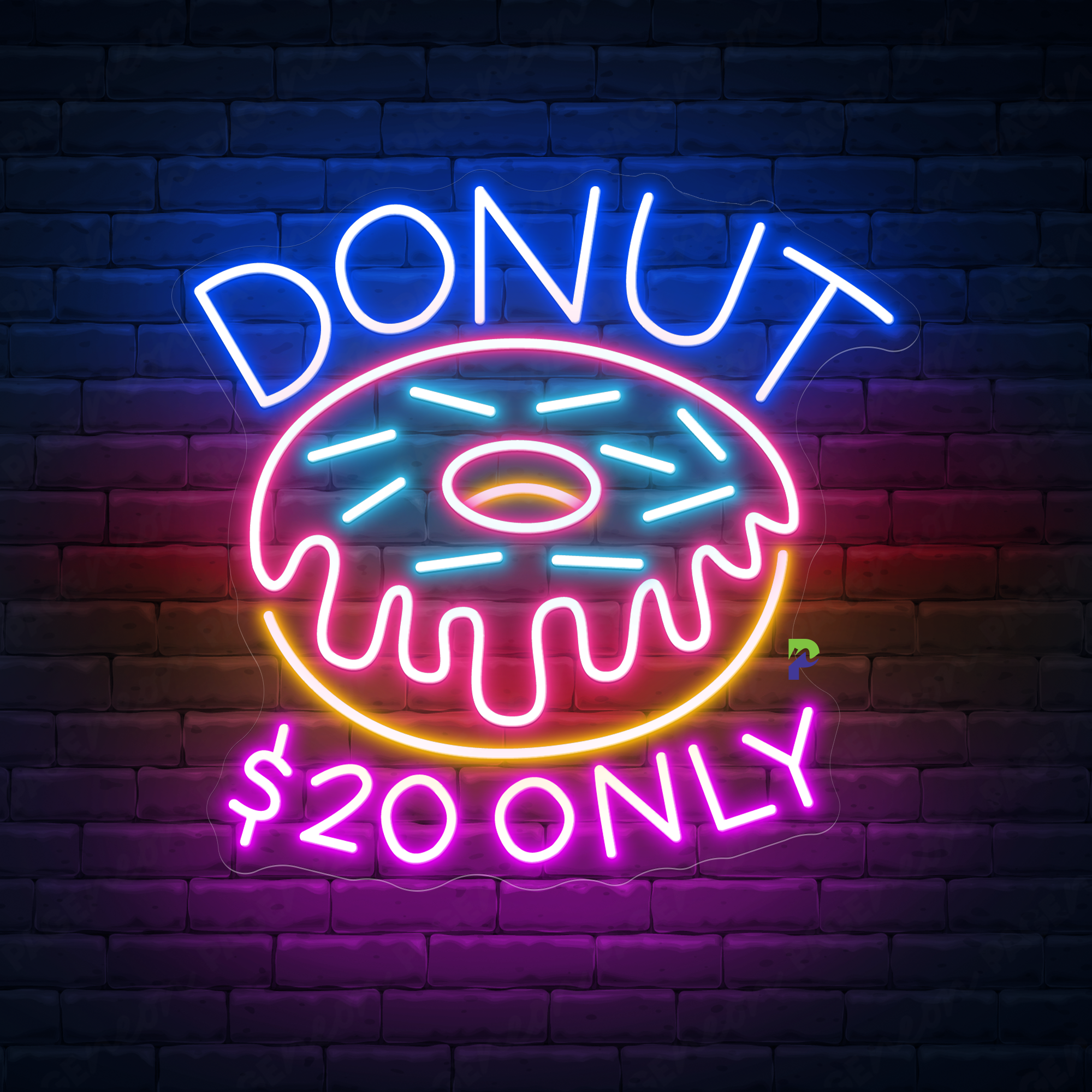 Donuts Neon Sign Custom Price Led Light
