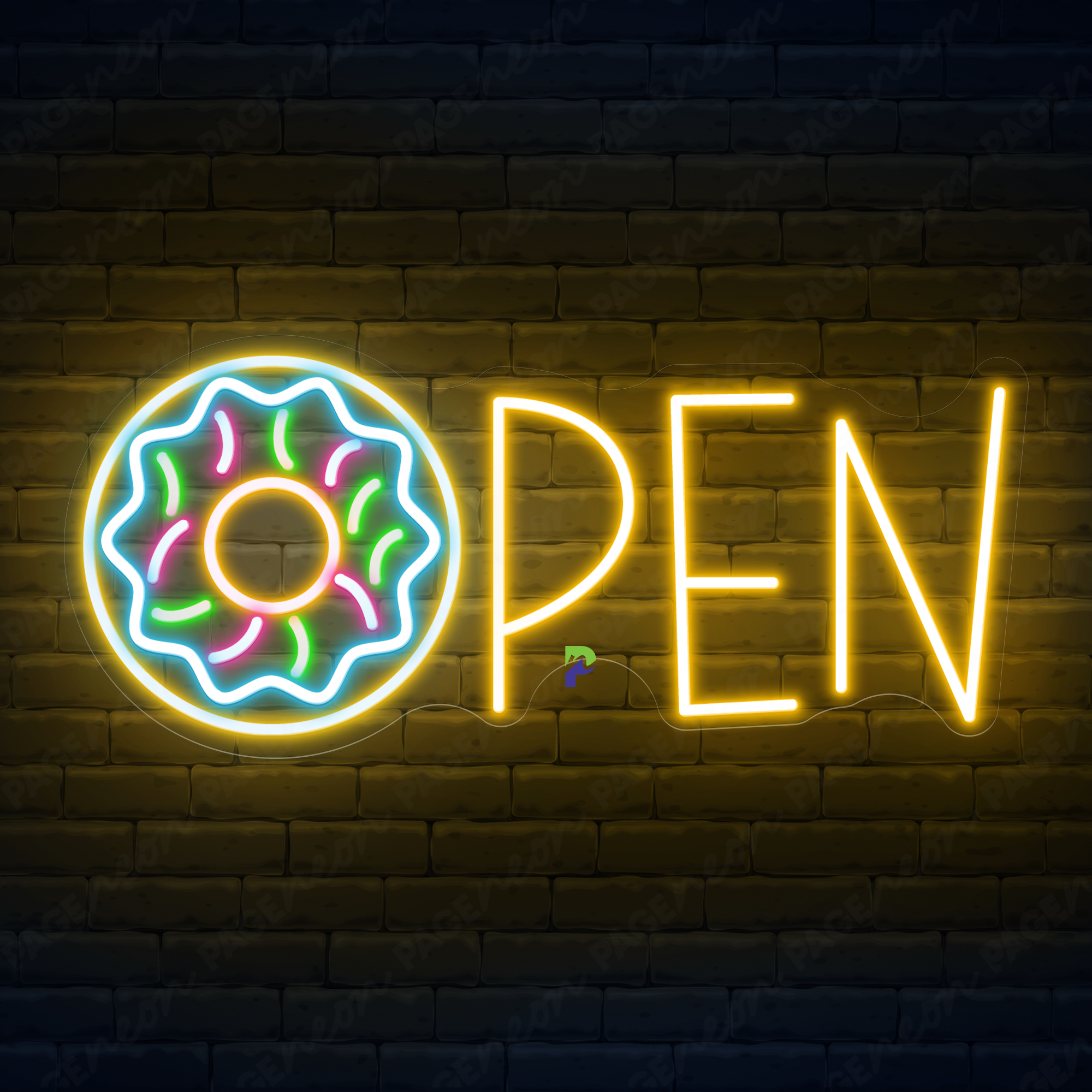 Donuts Neon Sign Open Business Led Light