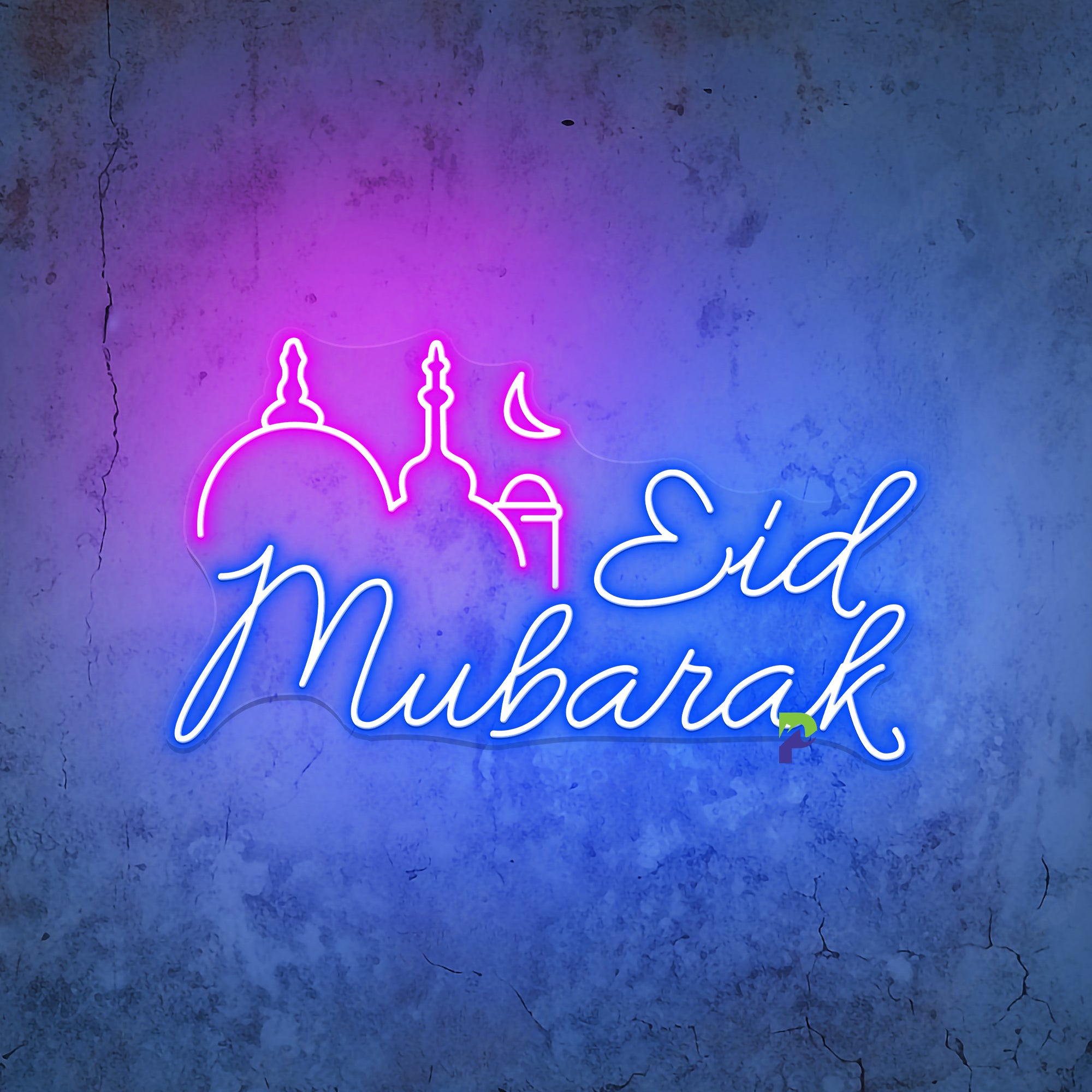 Eid Mubarak Neon Sign Arab Castle Led Light