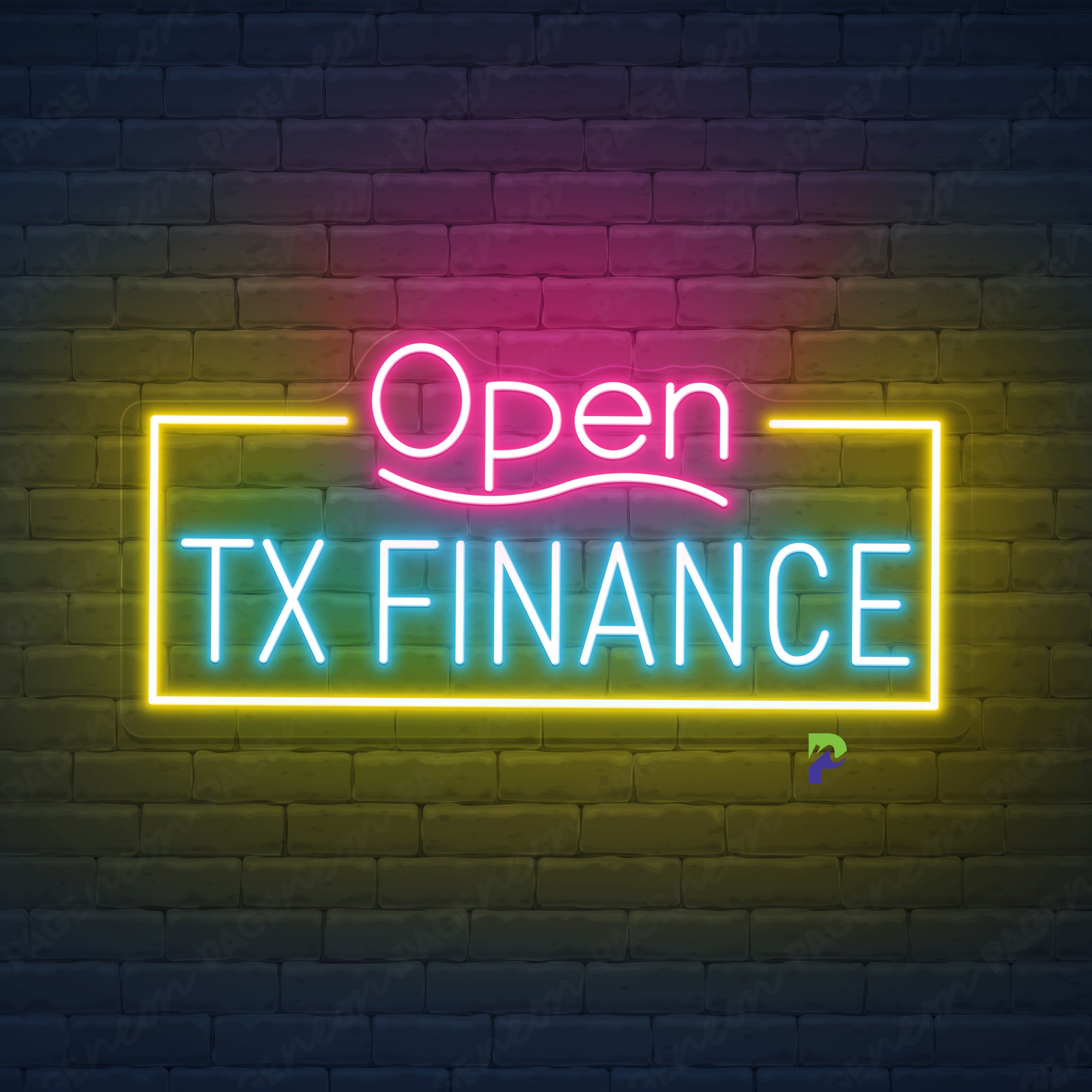 Finance Open Neon Signs Custom Led Light