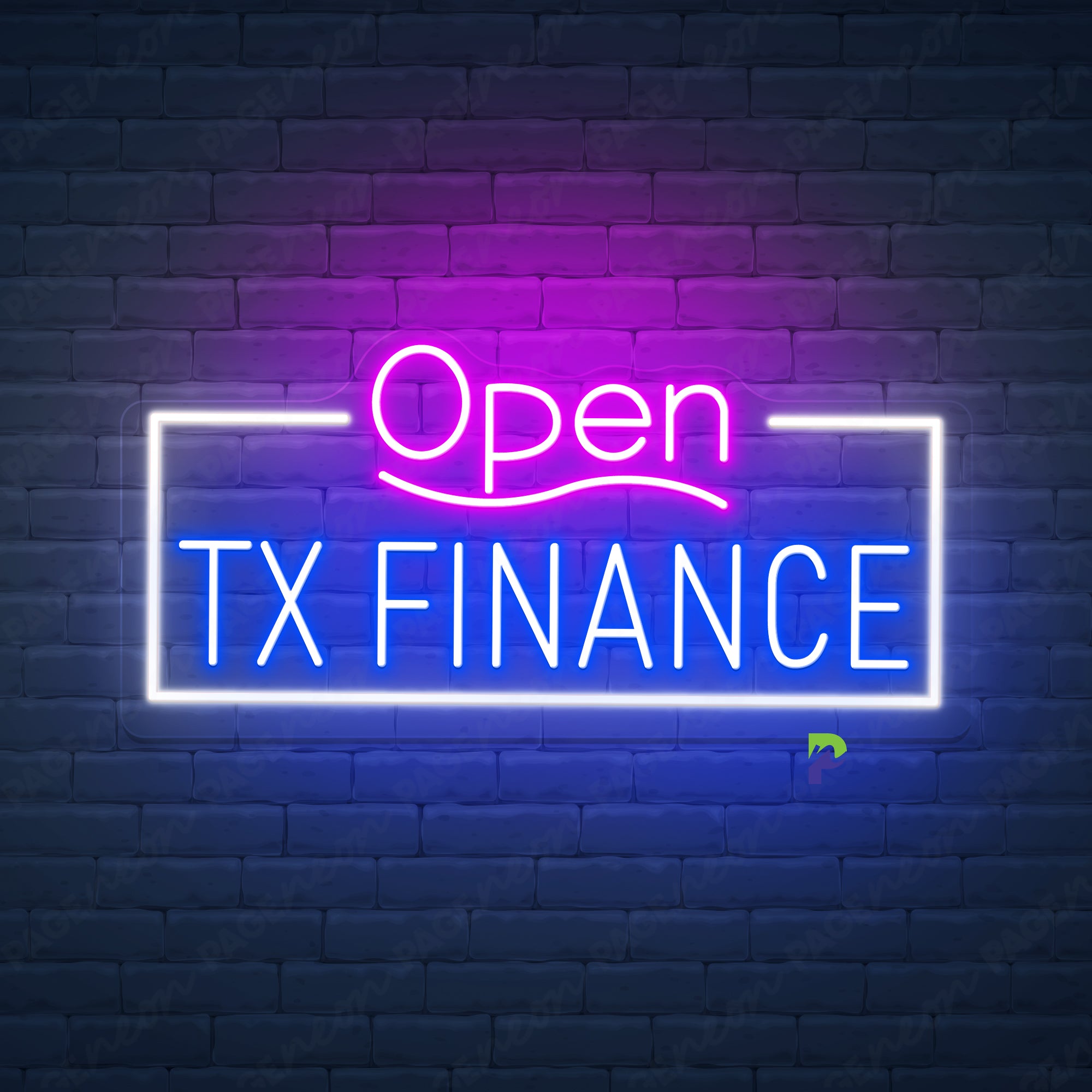 Finance Open Neon Signs Custom Led Light