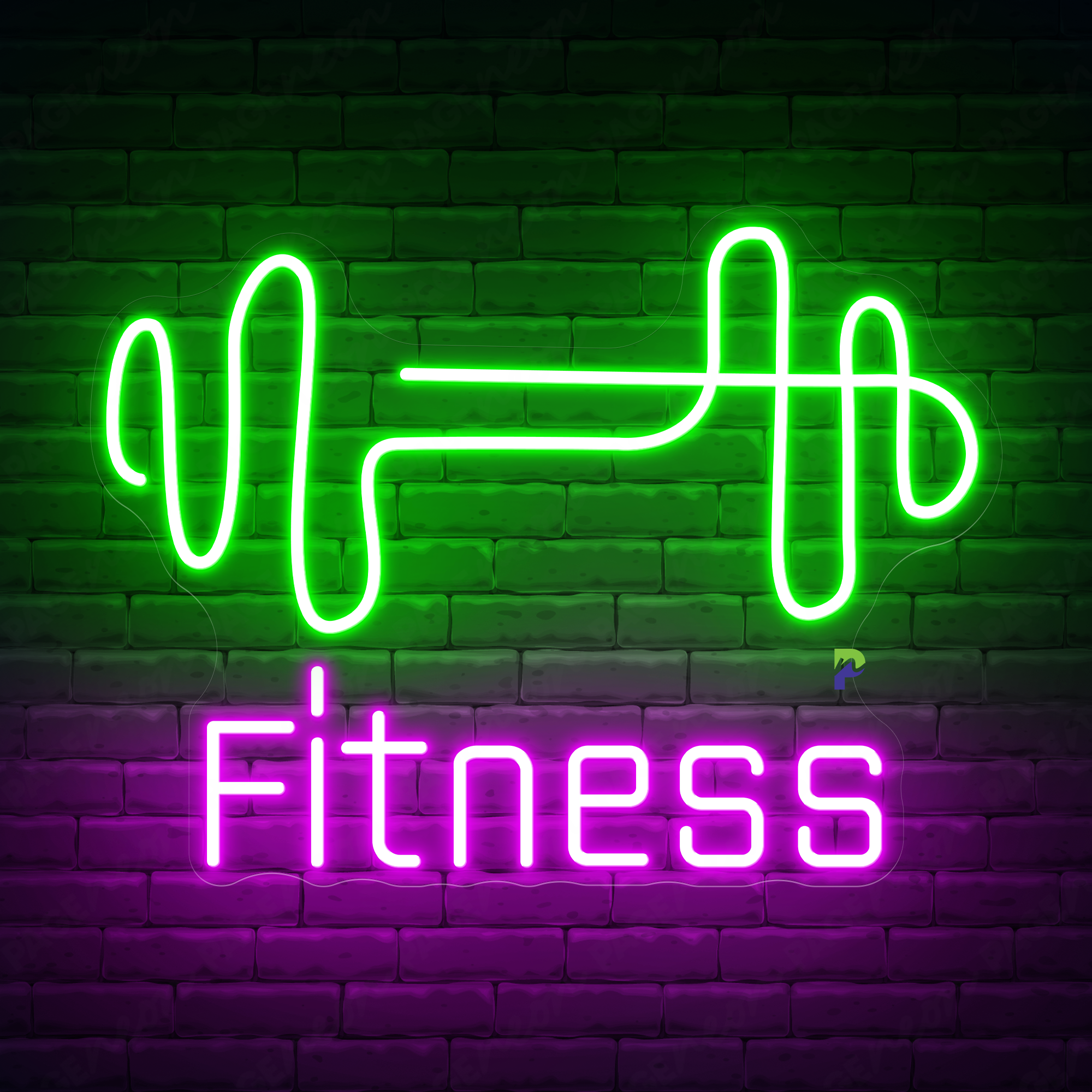 Fitness Neon Sign Barbell Custom Big Led Light
