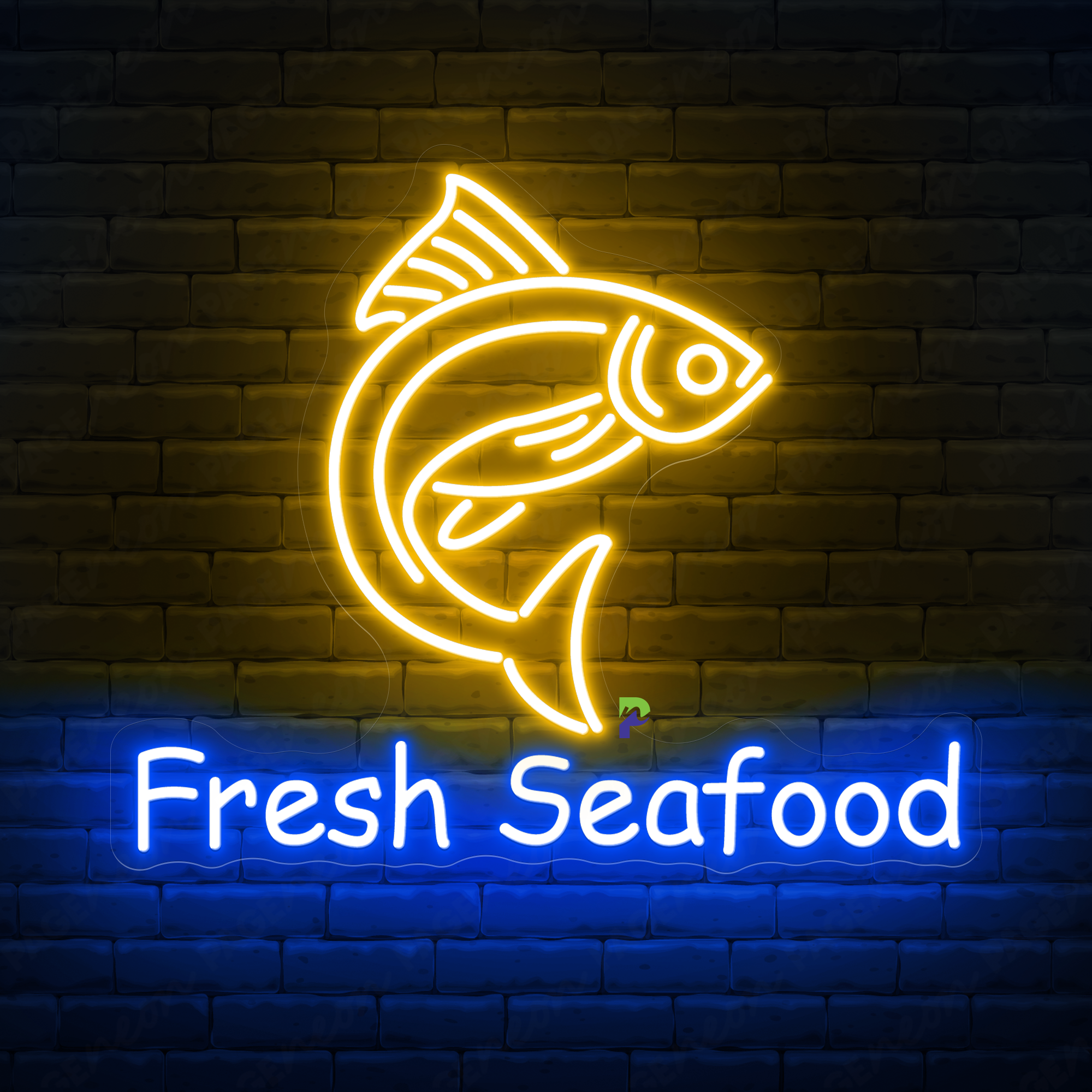 Fresh Seafood Neon Sign Led Light For Restaurant