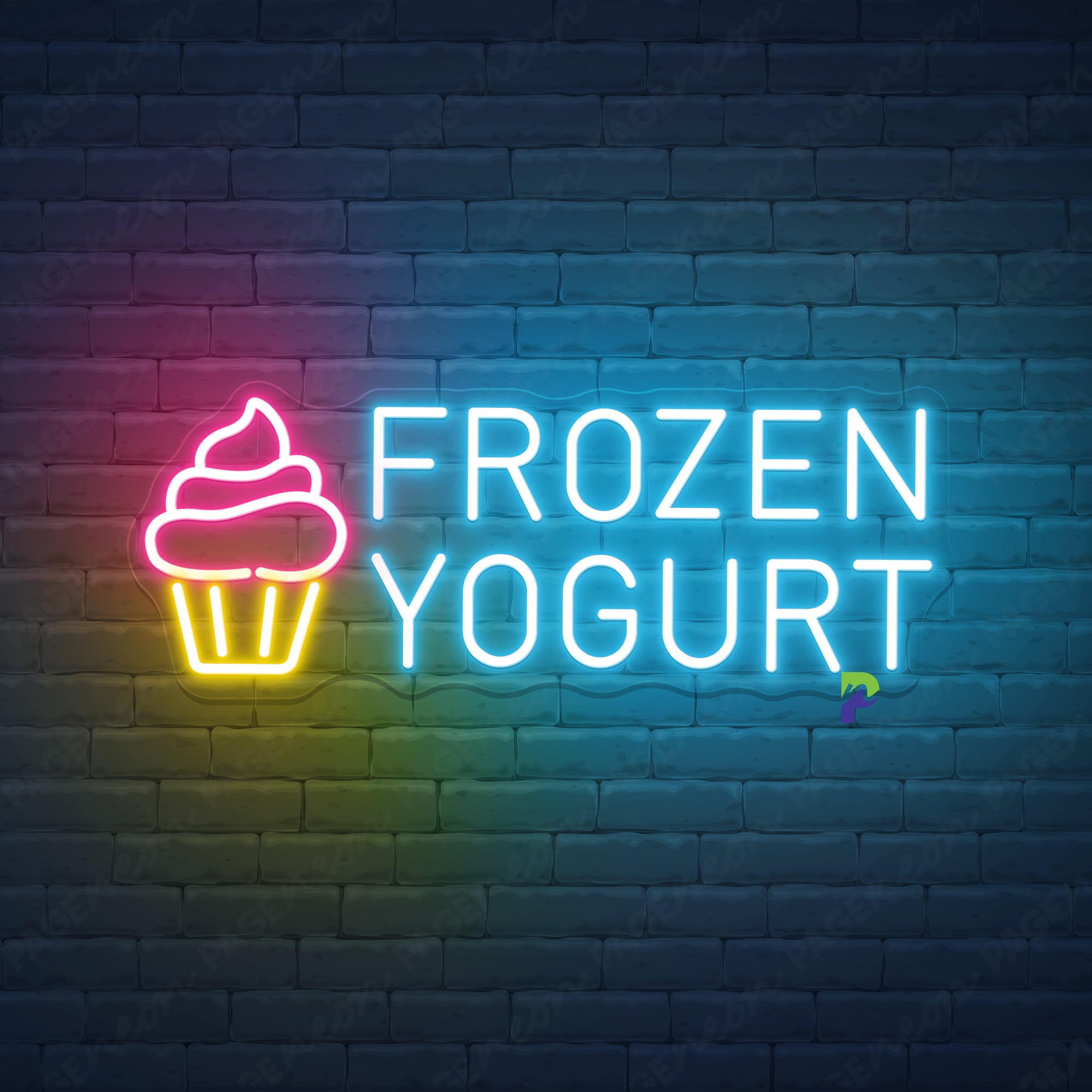 Frozen Yogurt Neon Sign Business Led Light