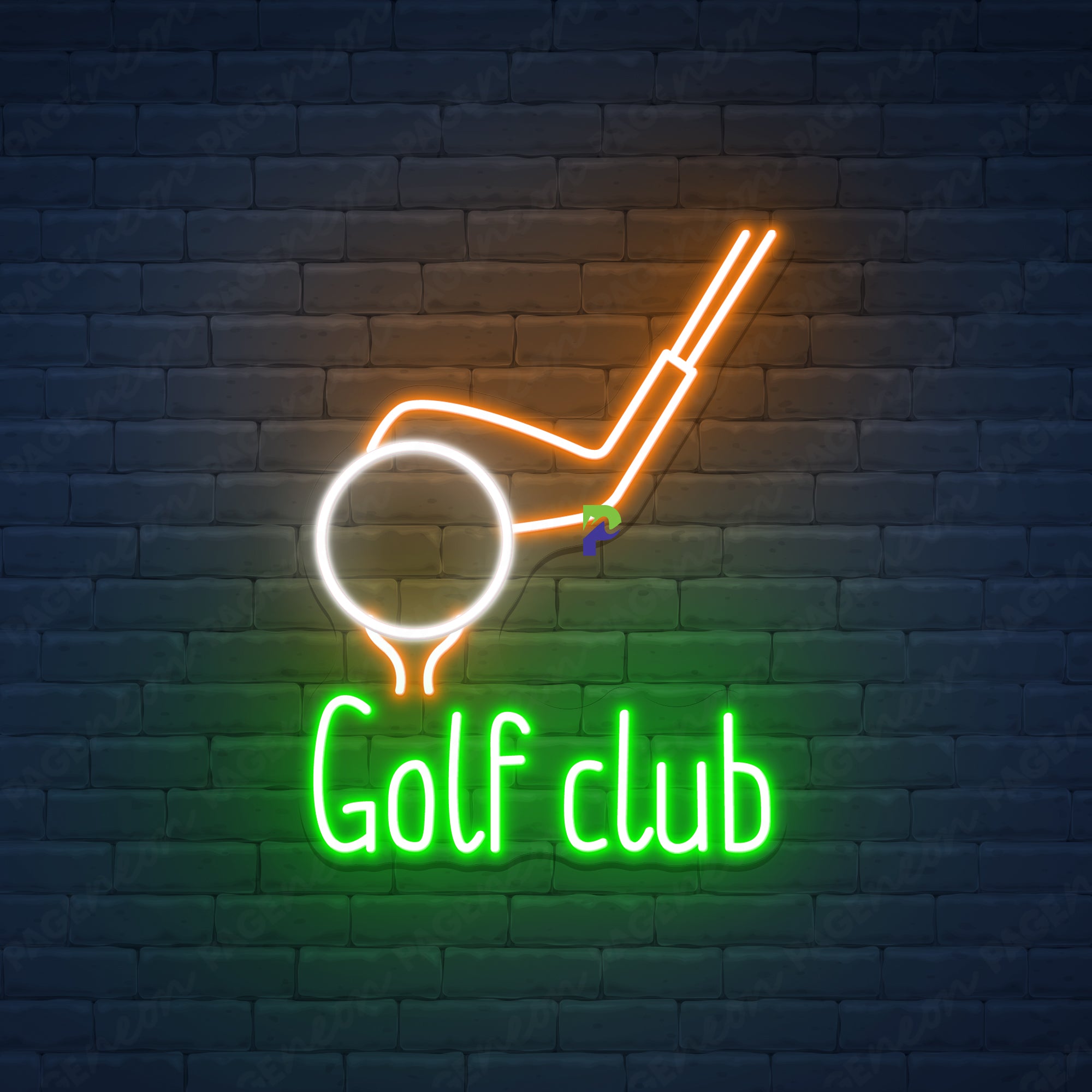 Golf Club Neon Sign Business Led Light