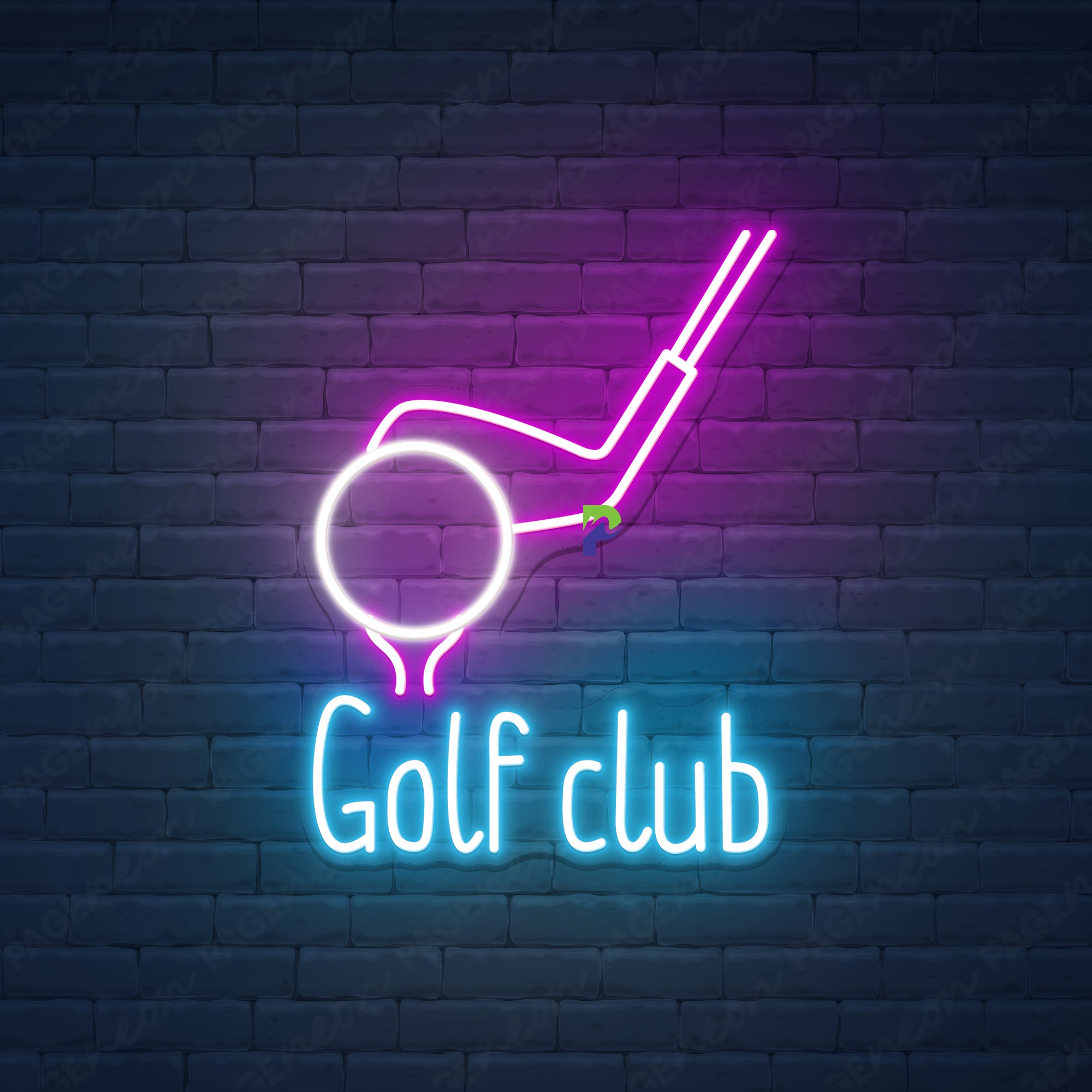 Golf Club Neon Sign Business Led Light