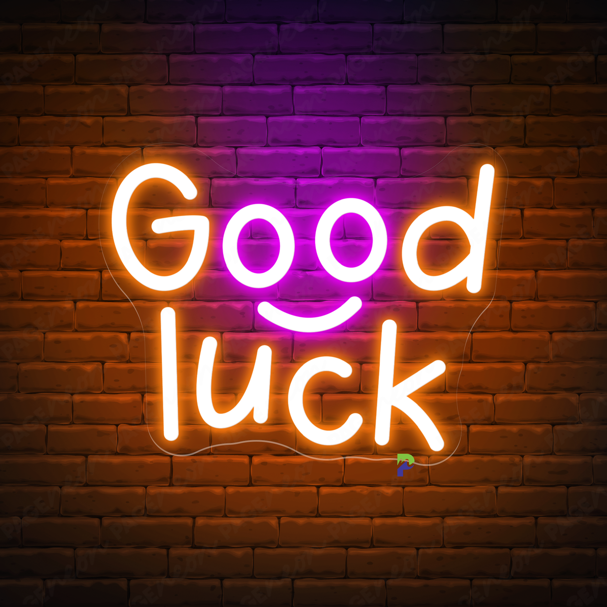 Good Luck Neon Sign Babe Cave Led Light