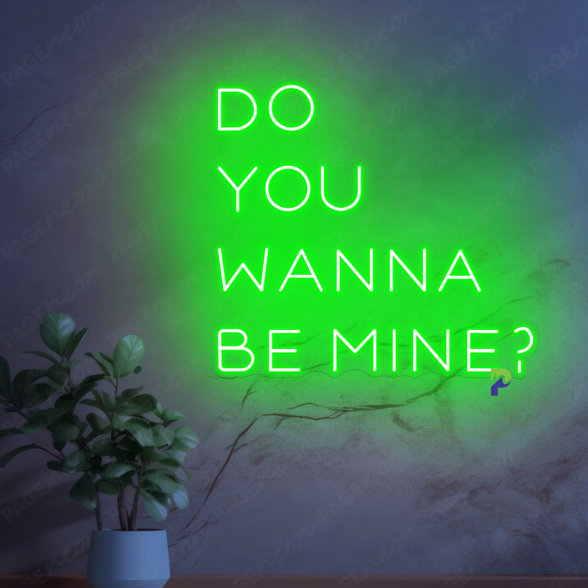 Pink Neon Sign Do You Wanna Be Mine Valentine Led Light