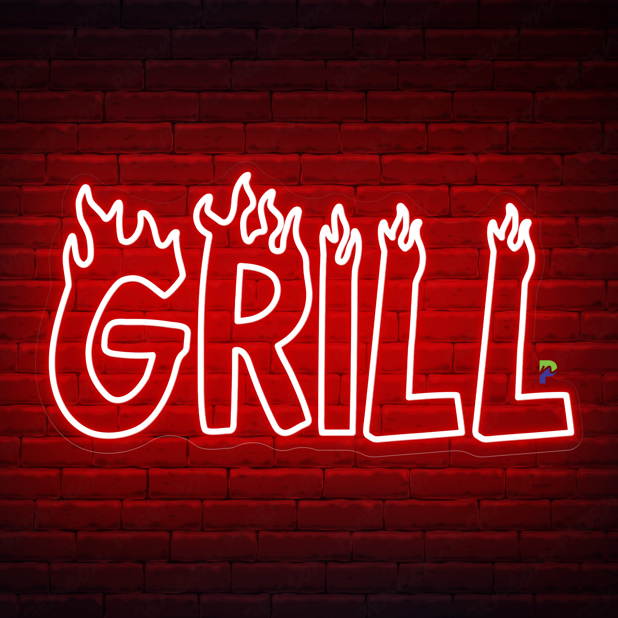 Grill Neon Sign Business Large Led Light