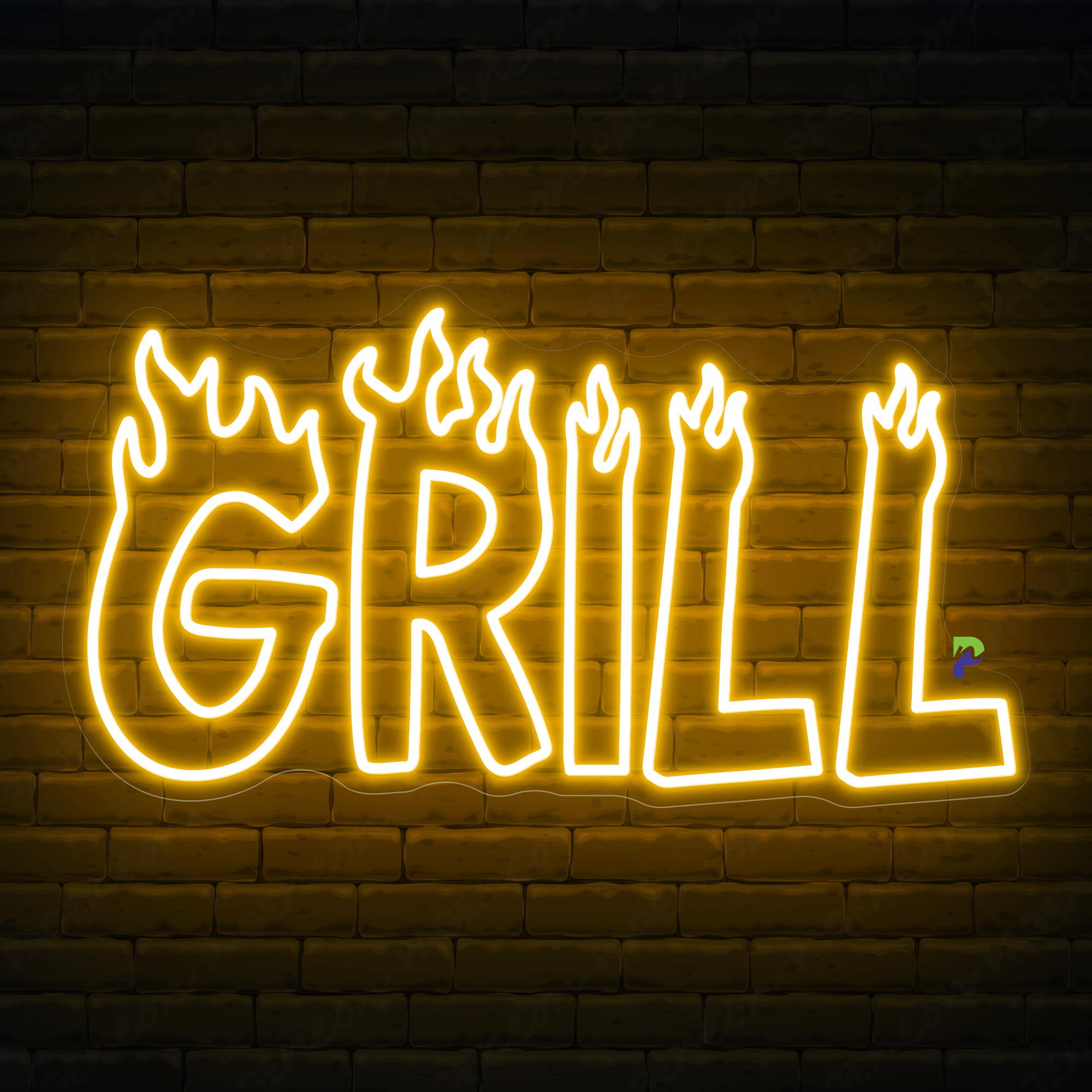 Grill Neon Sign Business Large Led Light