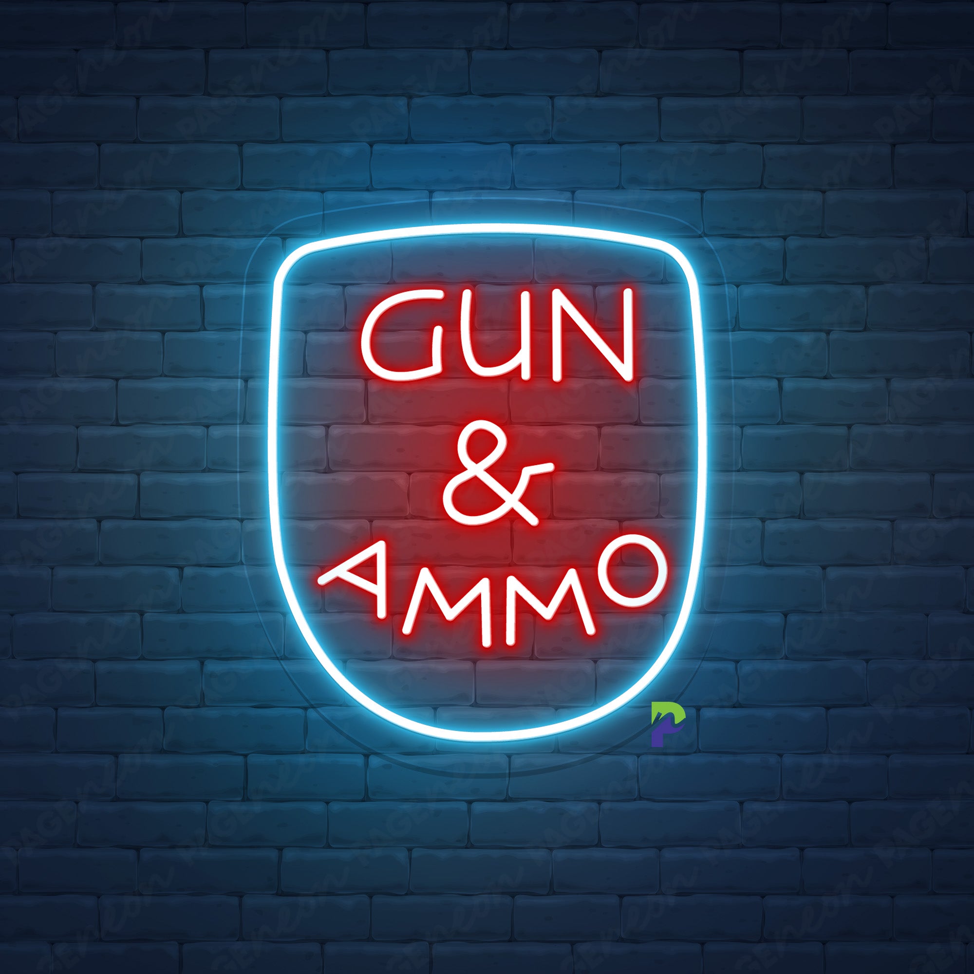 Gun Ammo Neon Signs Business Led Light