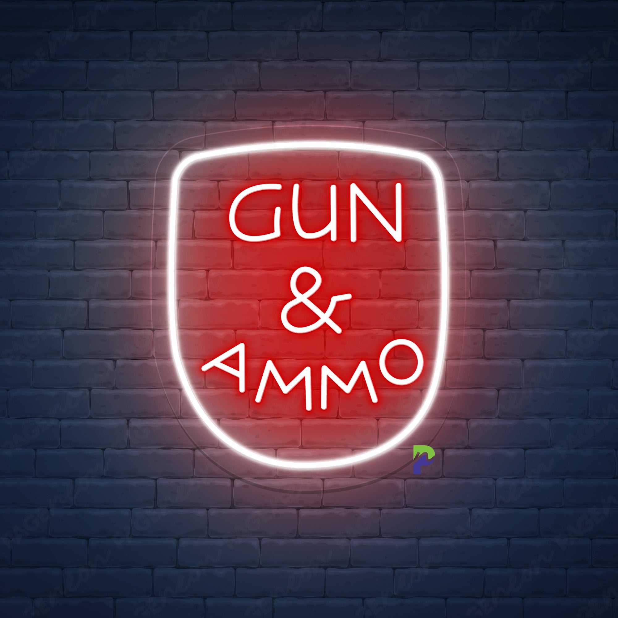 Gun Ammo Neon Signs Business Led Light