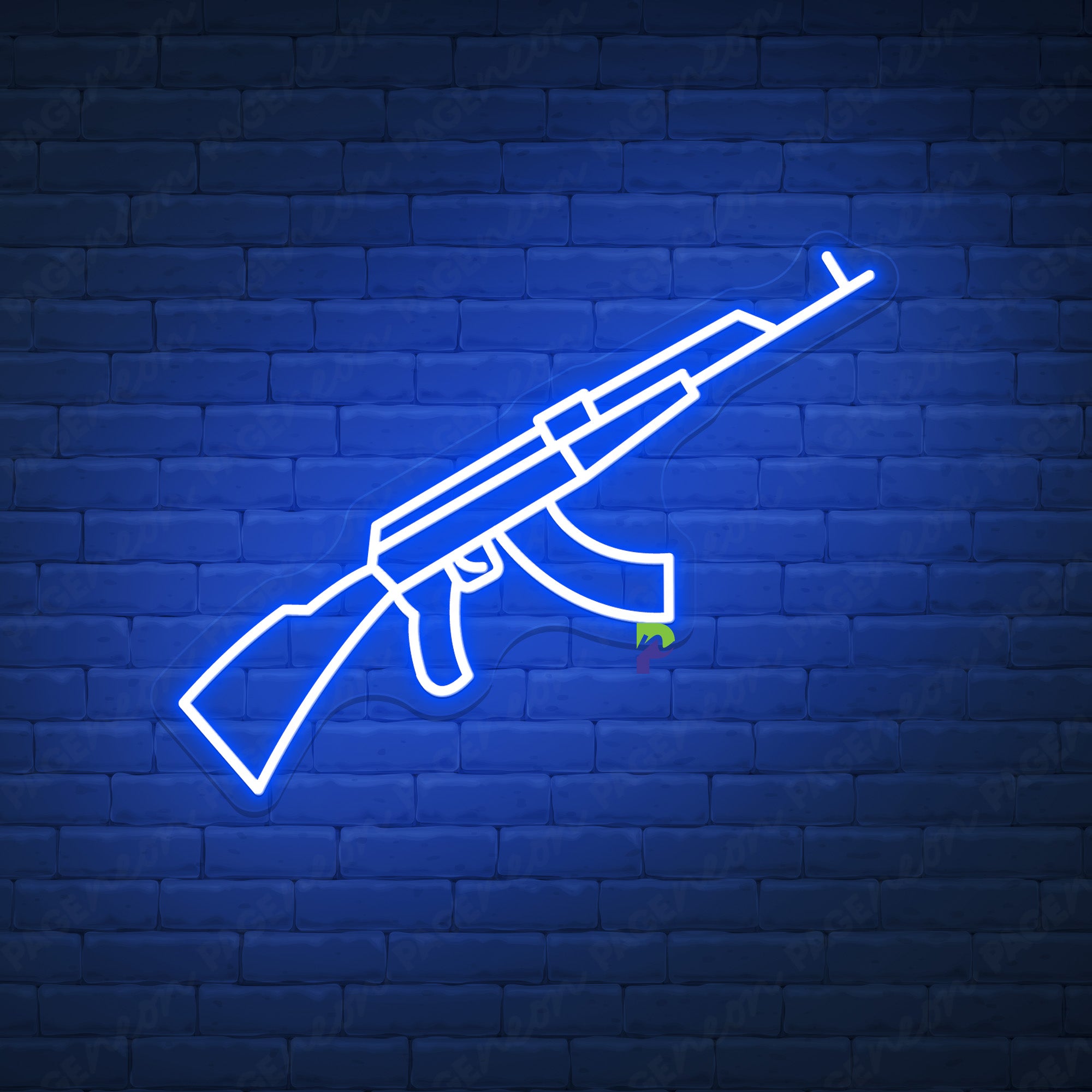 Gun Neon Signs Large Led Light