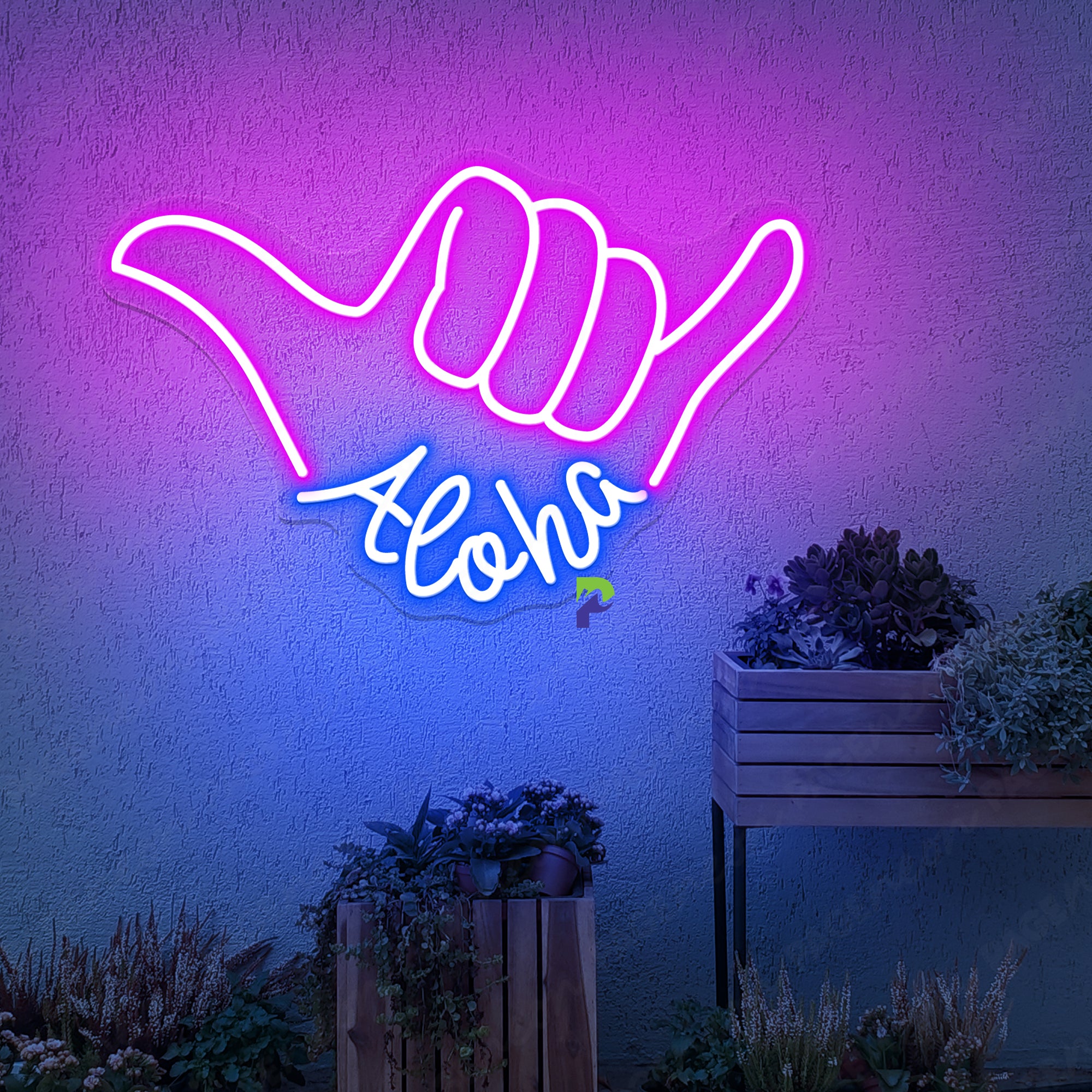 Hang Loose Neon Sign Aloha Hand Led Light