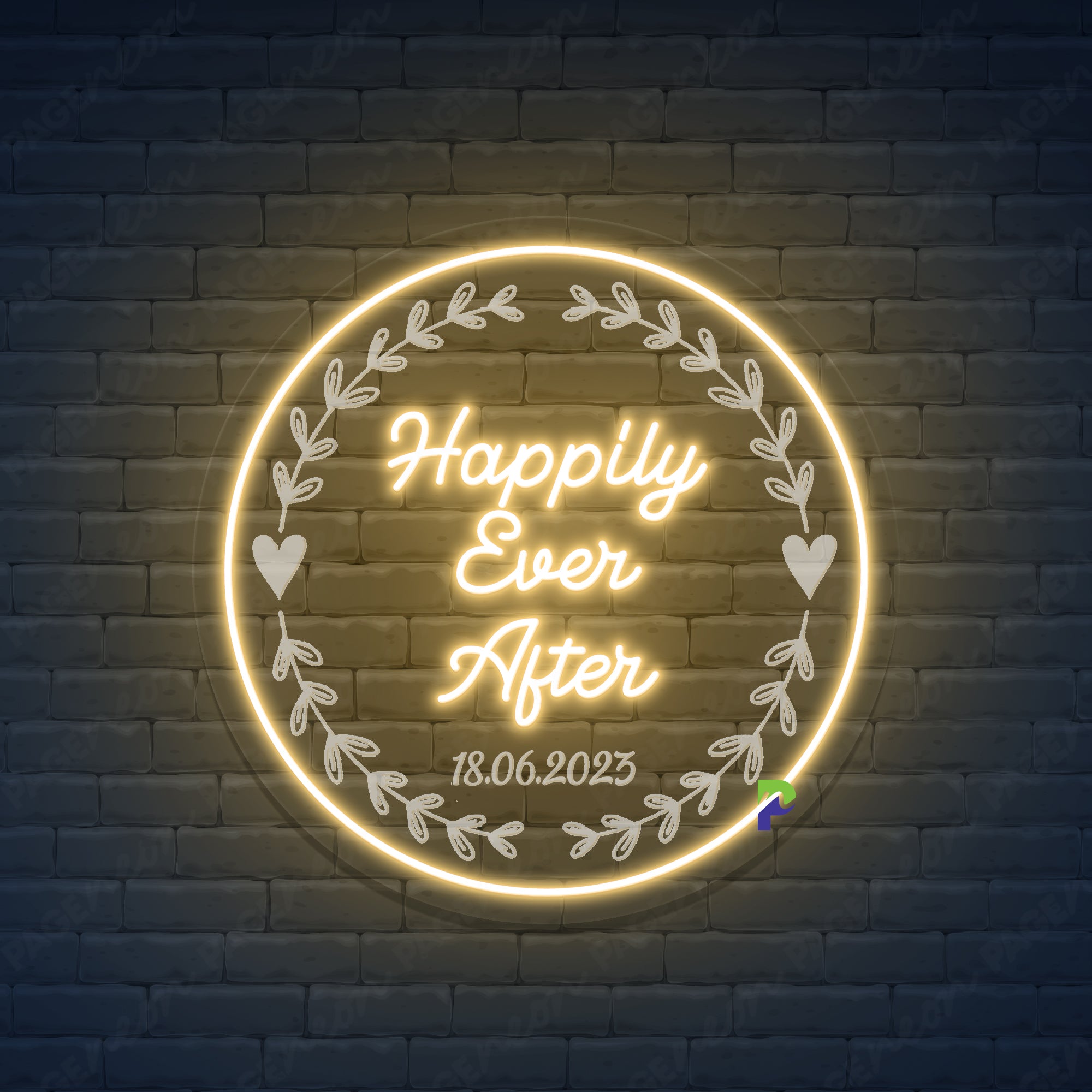 Happily Ever After Neon Sign Custom Wedding Led Light