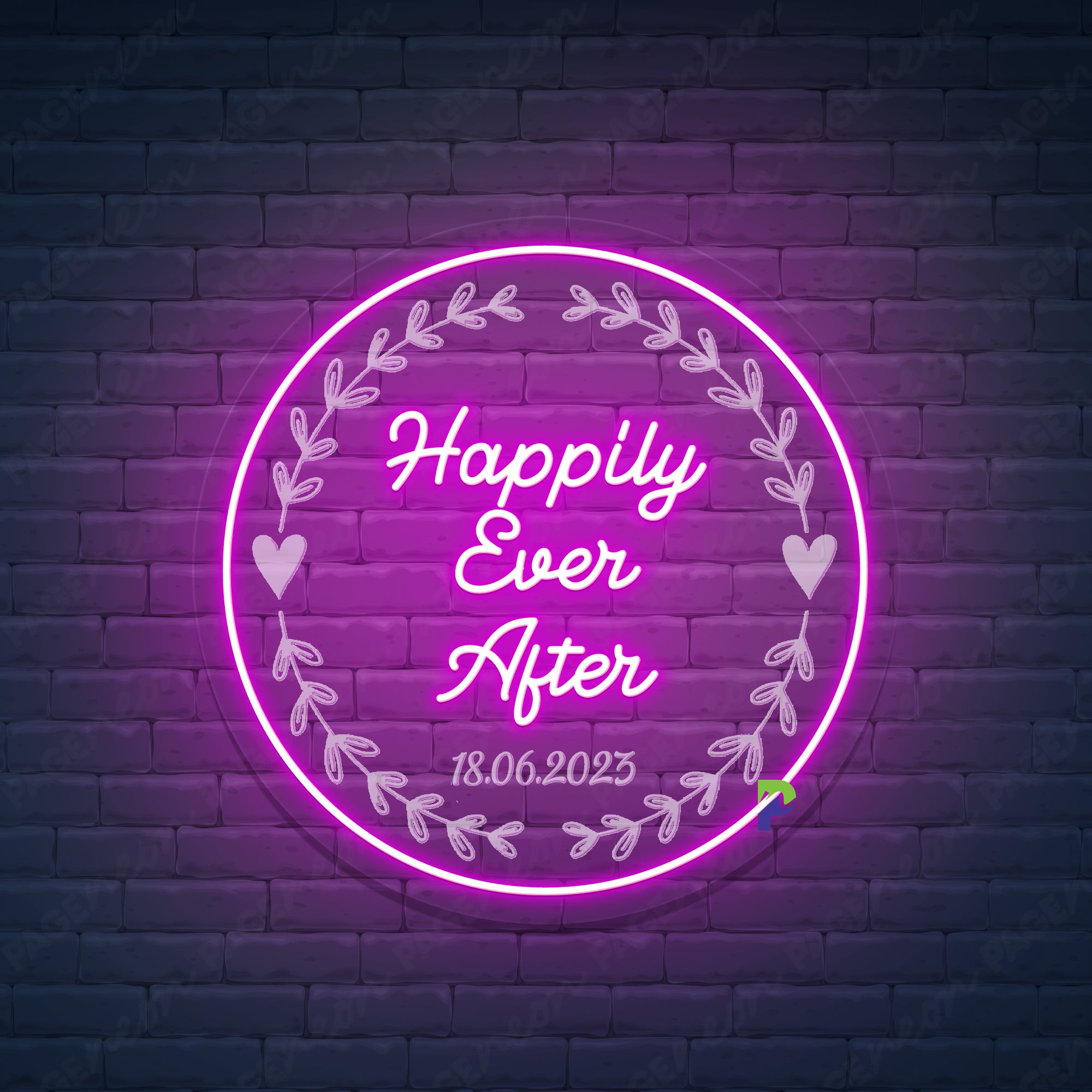 Happily Ever After Neon Sign Custom Wedding Led Light