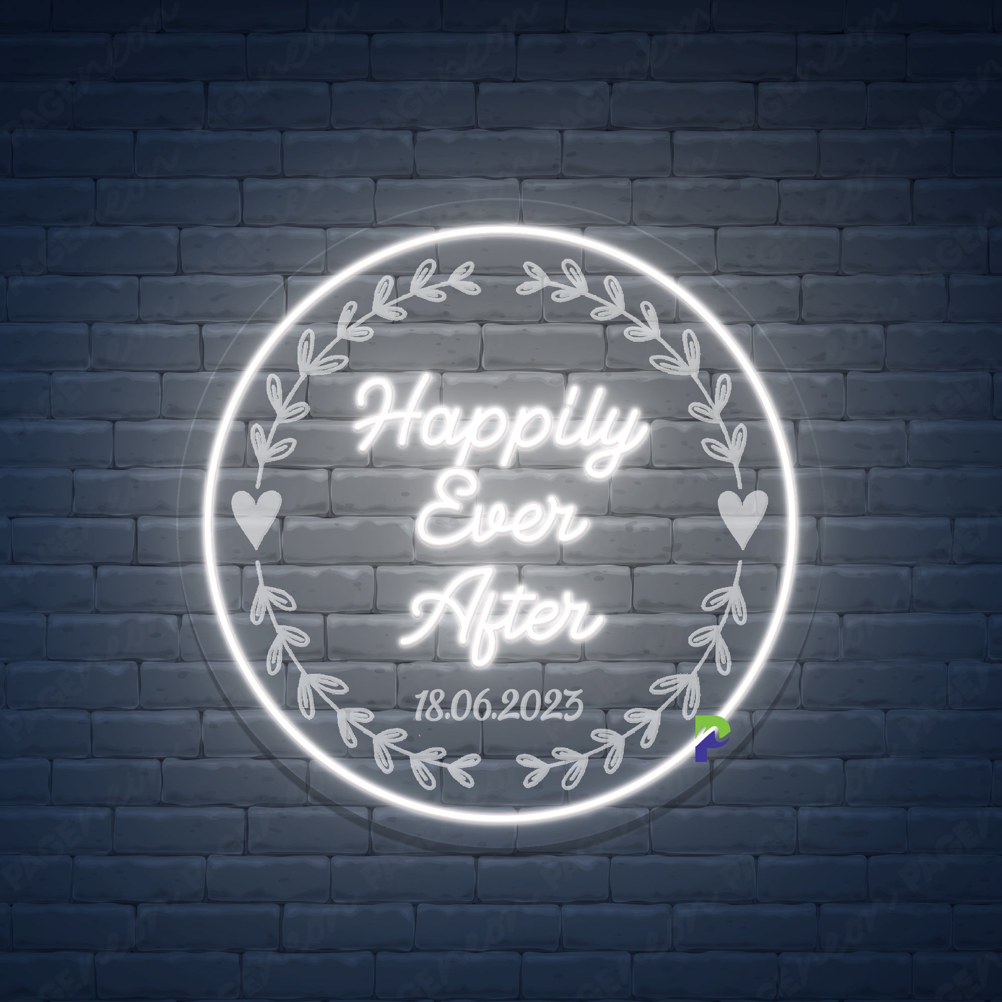 Happily Ever After Neon Sign Custom Wedding Led Light