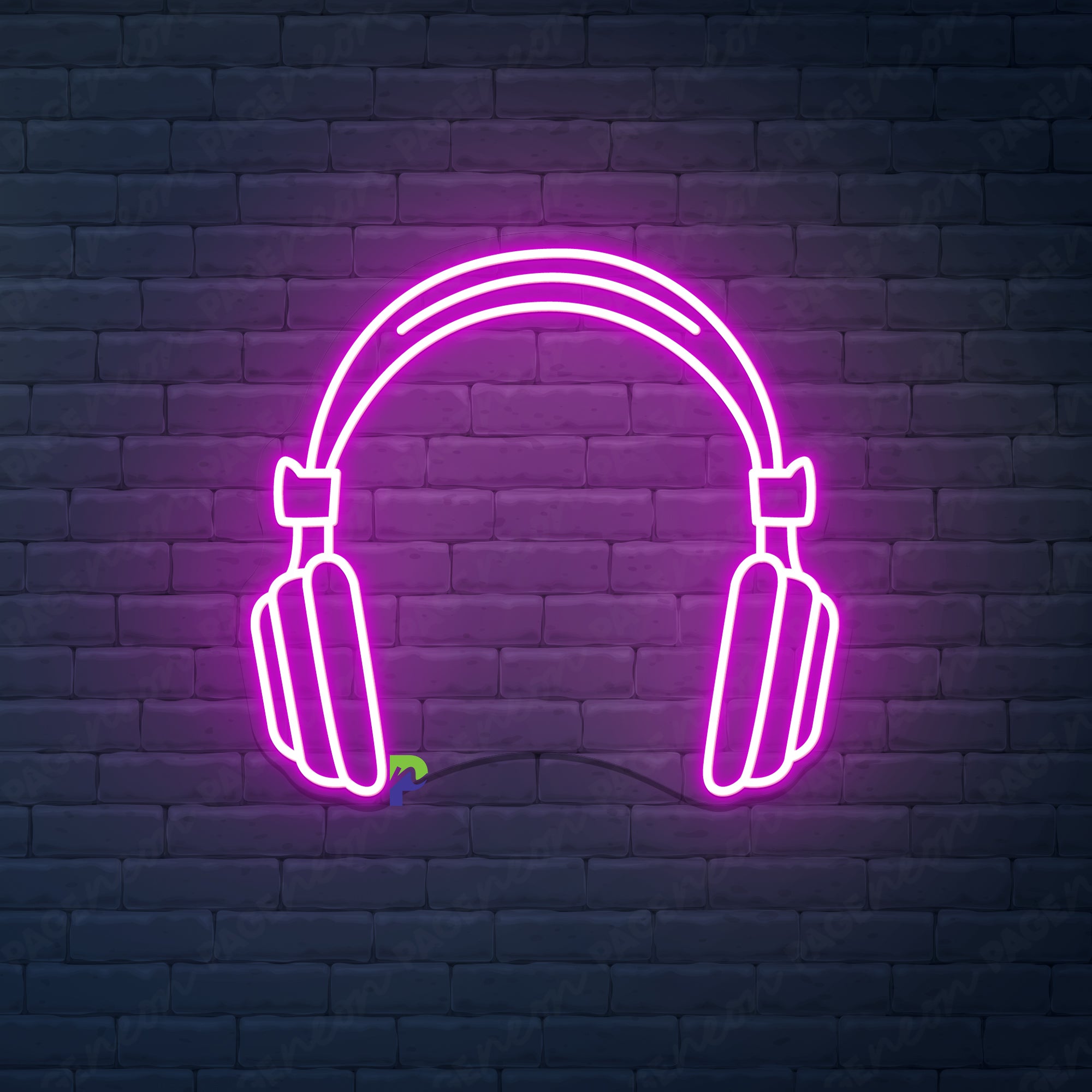 Headphone Neon Sign Music Led Light