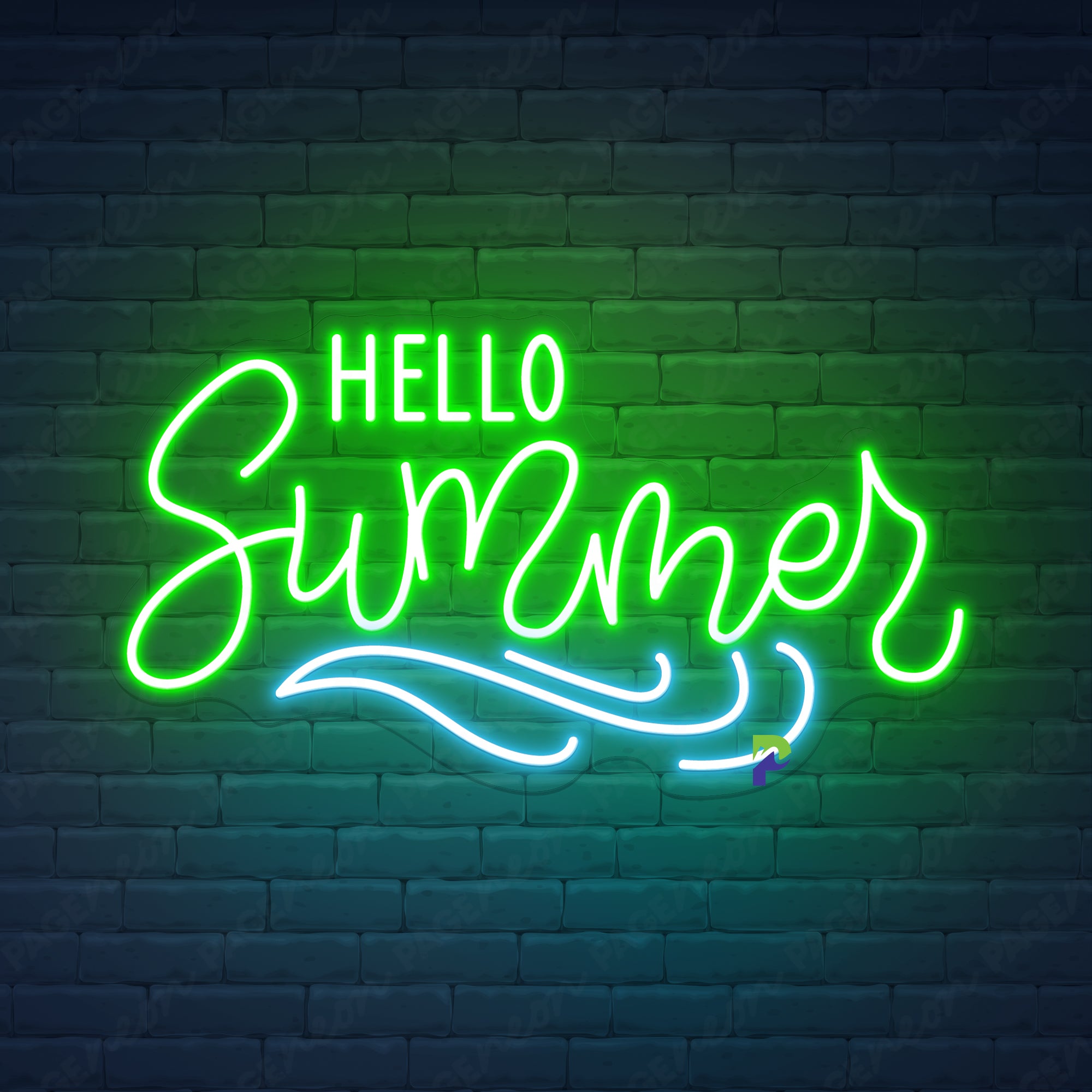 Hello Summer Neon Signs Tropical Led Light