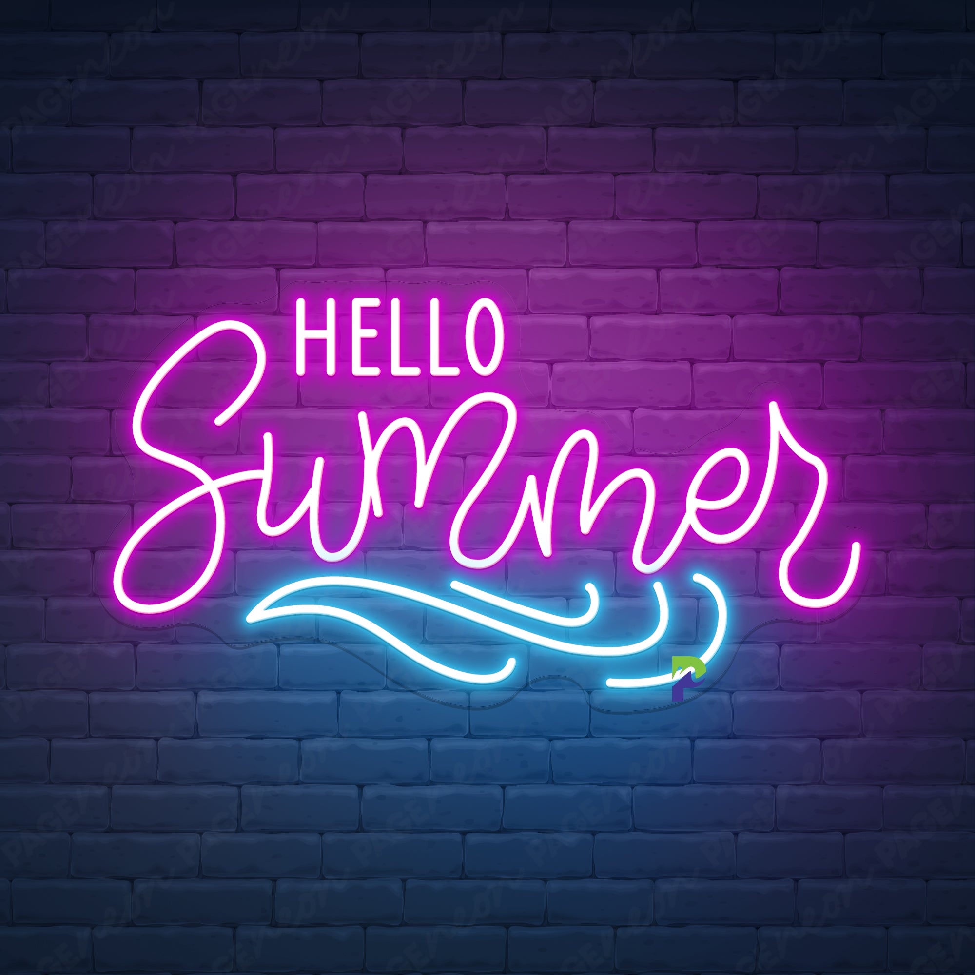 Hello Summer Neon Signs Tropical Led Light