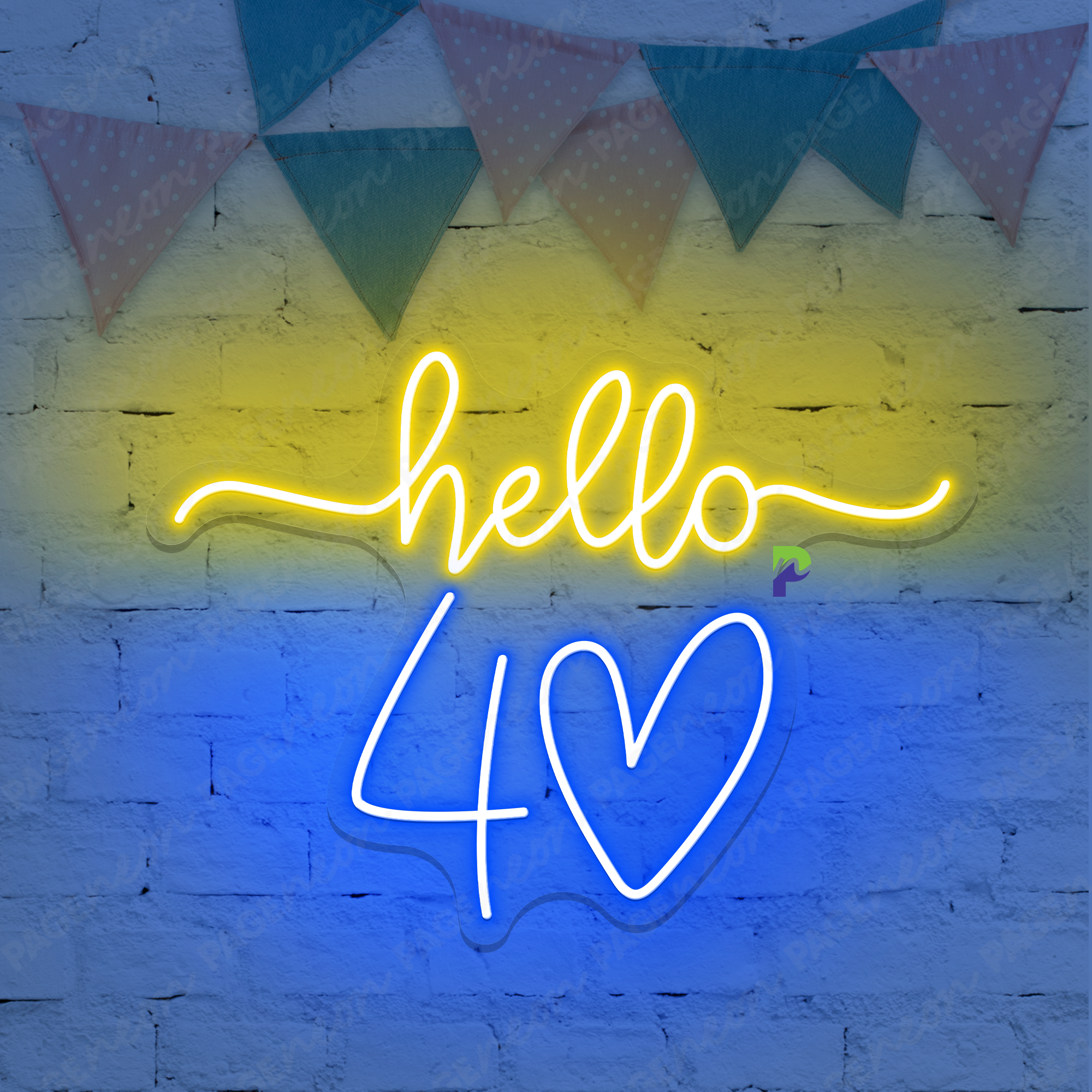40th Birthday Neon Signs Hello New Age Led Light