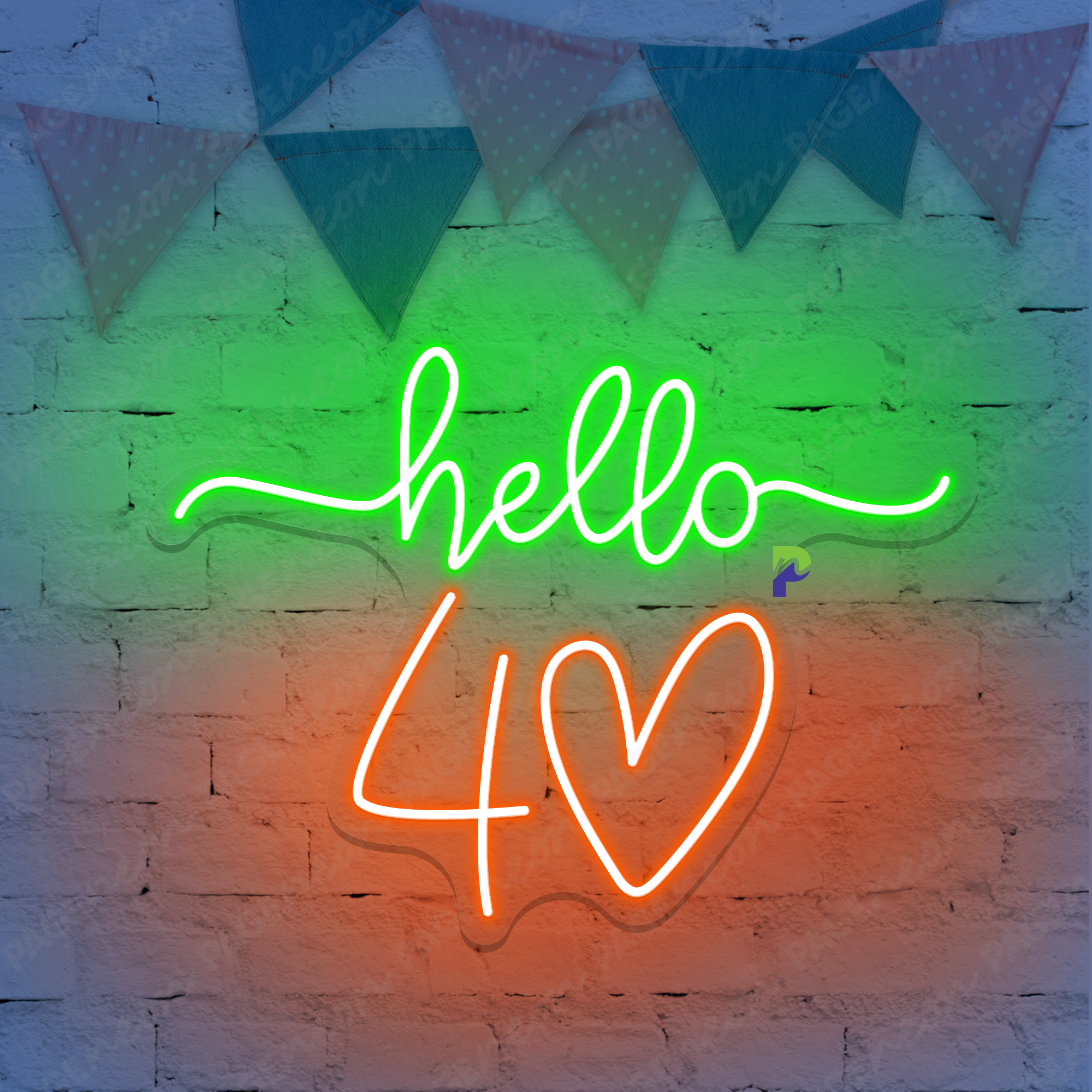 40th Birthday Neon Signs Hello New Age Led Light