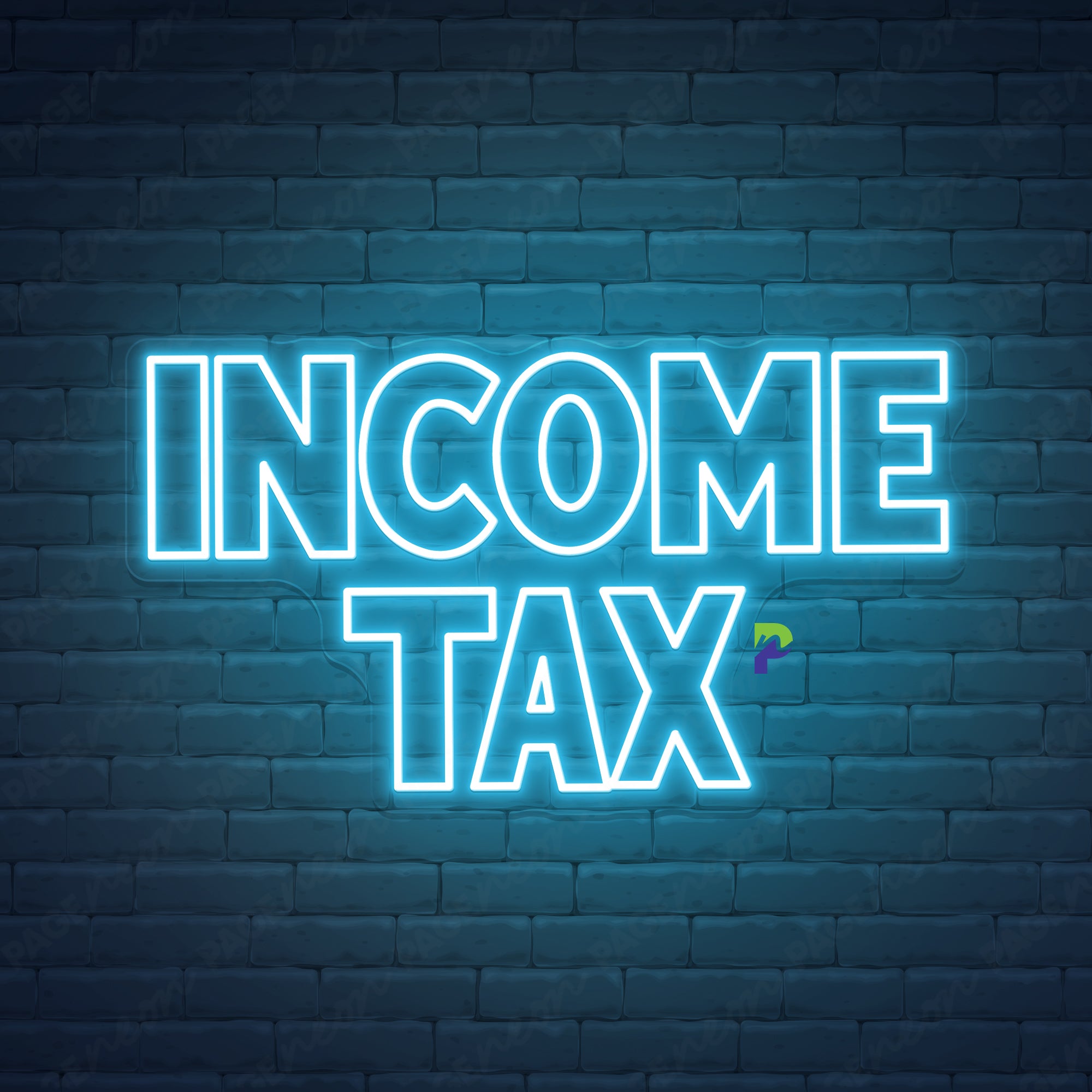 Income Tax Neon Signs Service Led Light