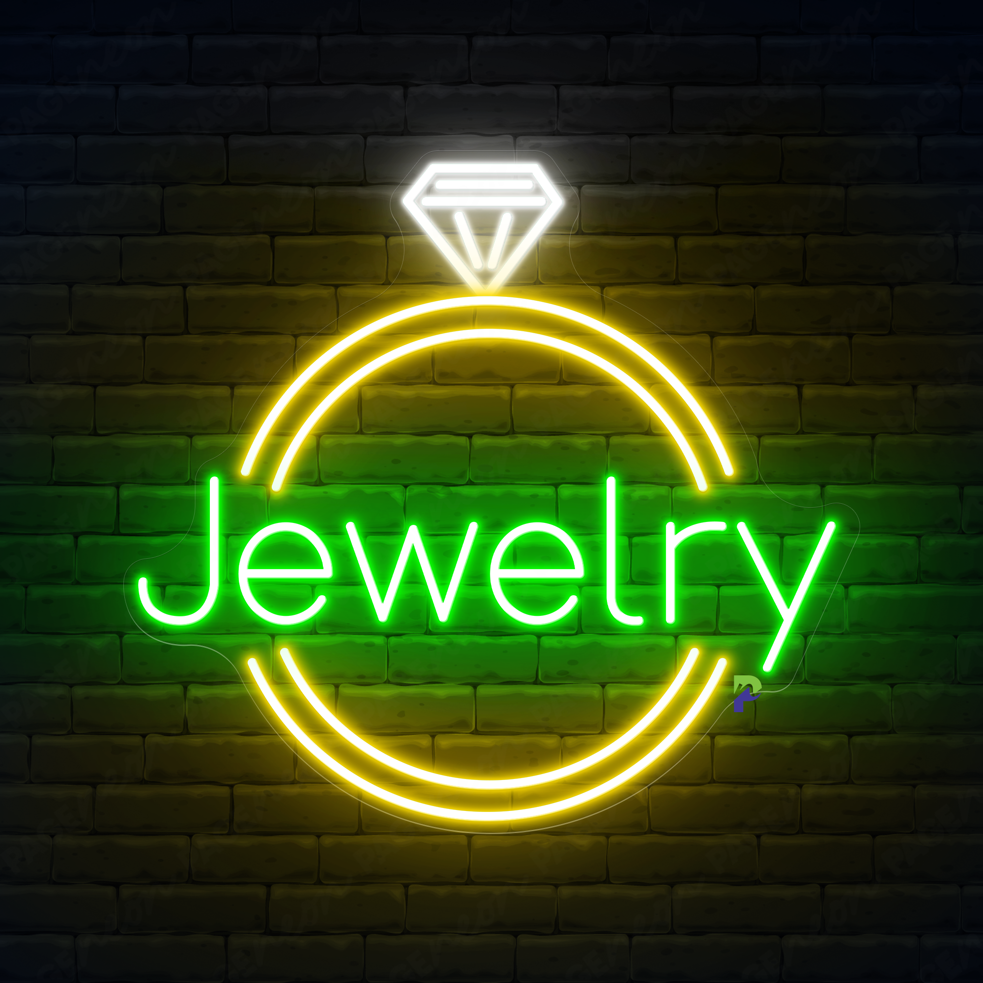 Jewelry Neon Signs Diamond Led Light