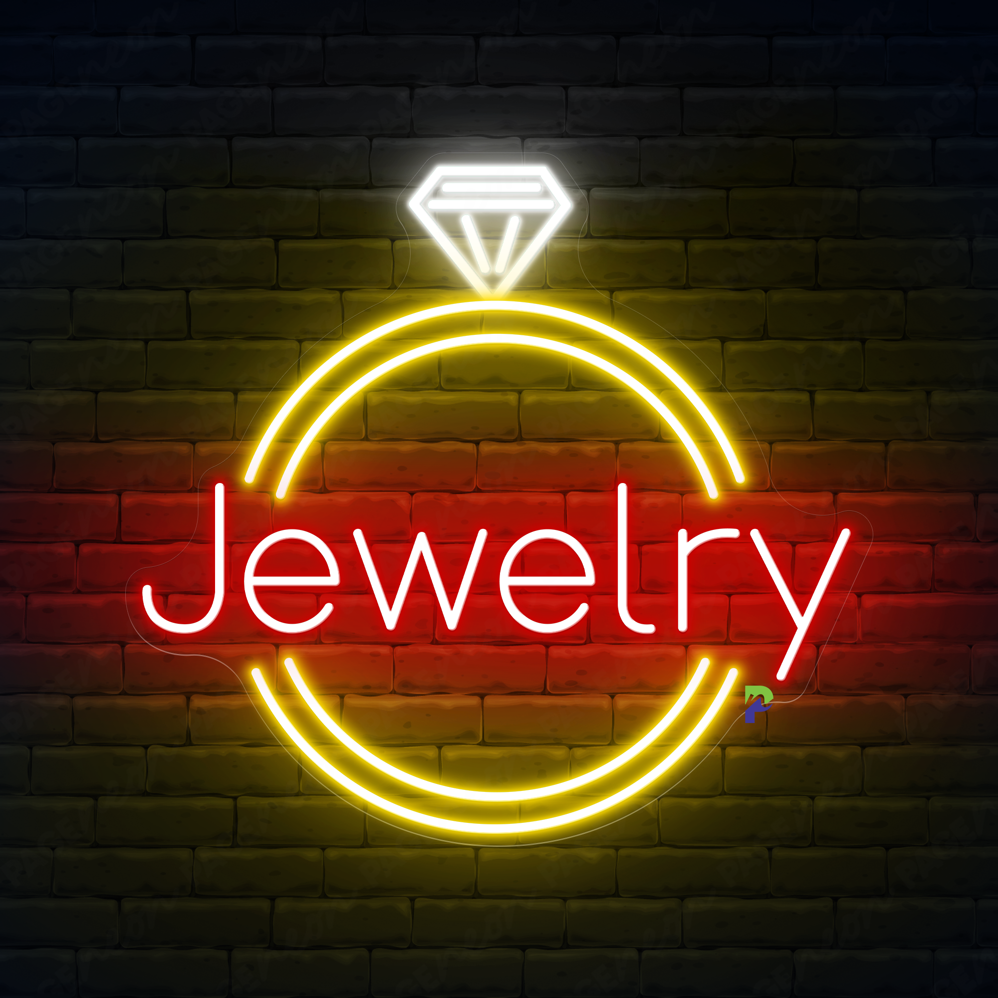 Jewelry Neon Signs Diamond Led Light
