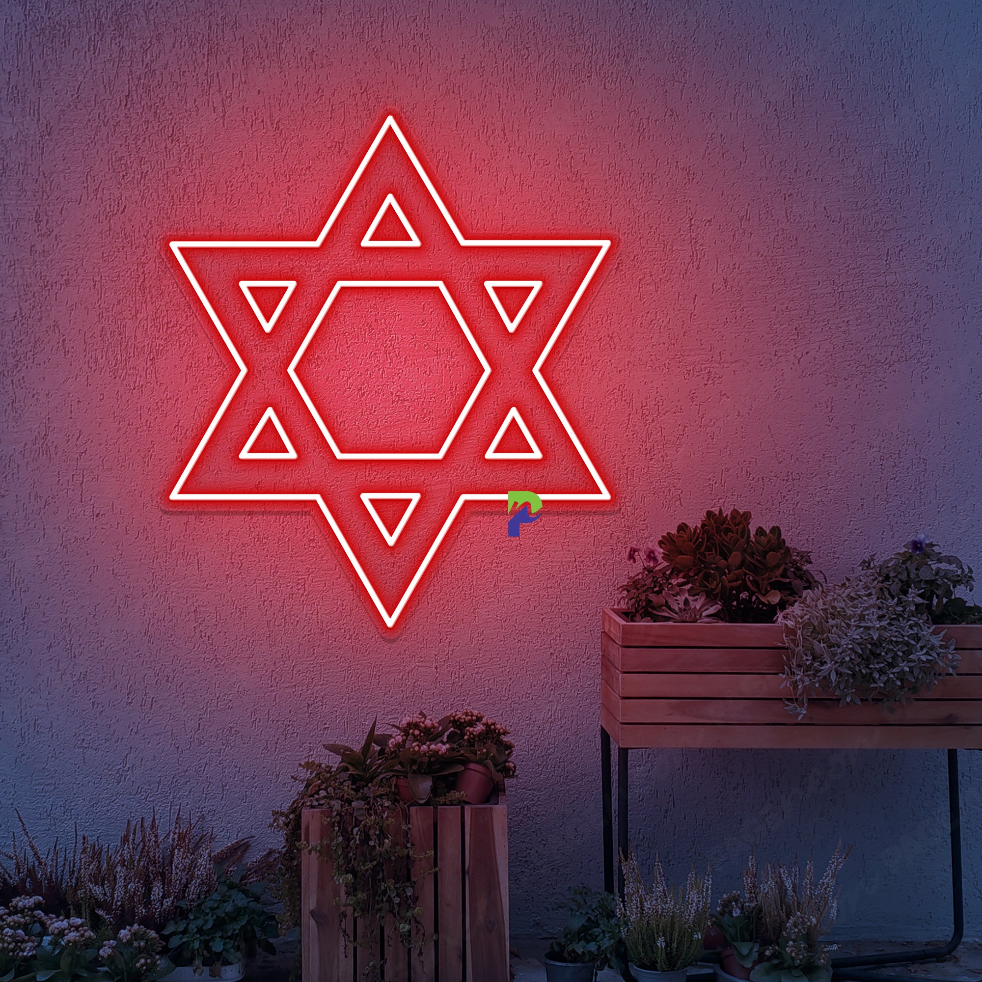 Jewish Neon Sign Religion Symbol Led Light