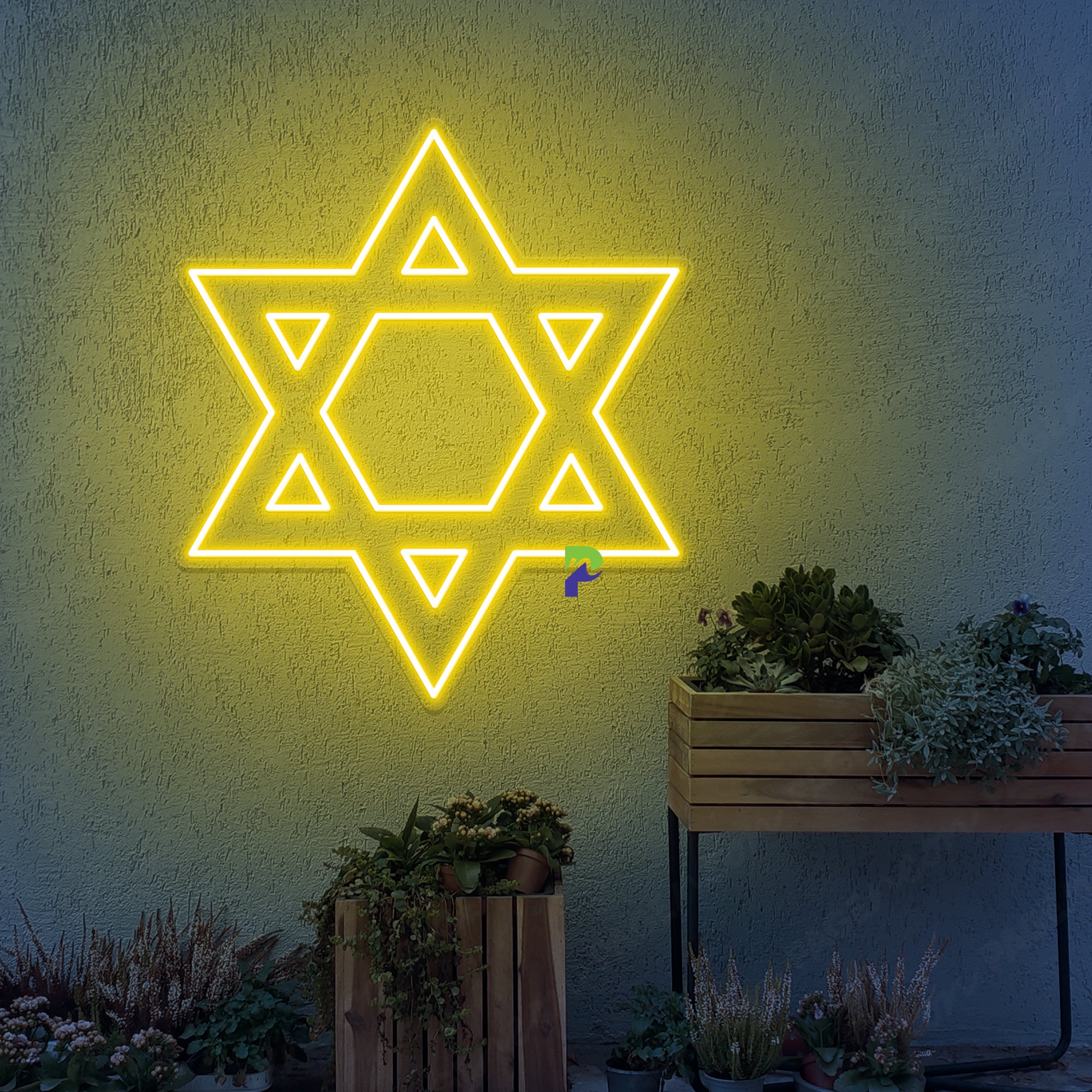 Jewish Neon Sign Religion Symbol Led Light