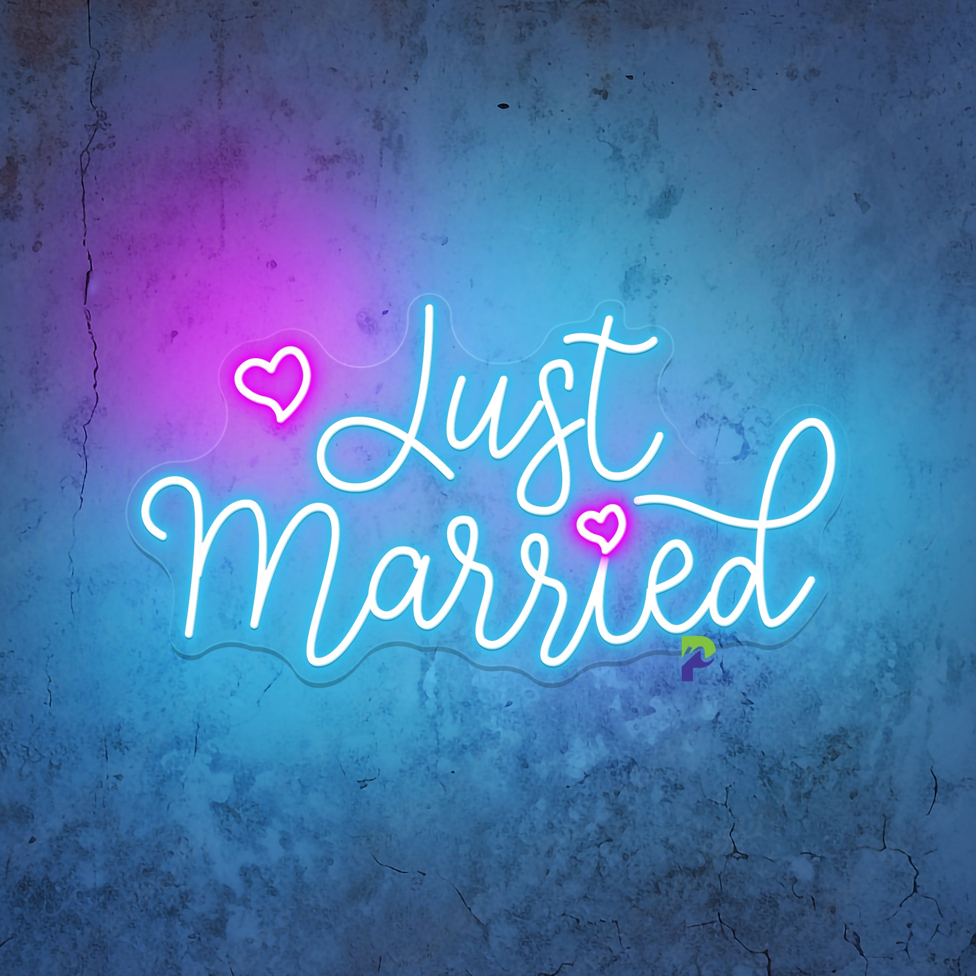 Just Married Neon Sign Lovely Wedding Led Light