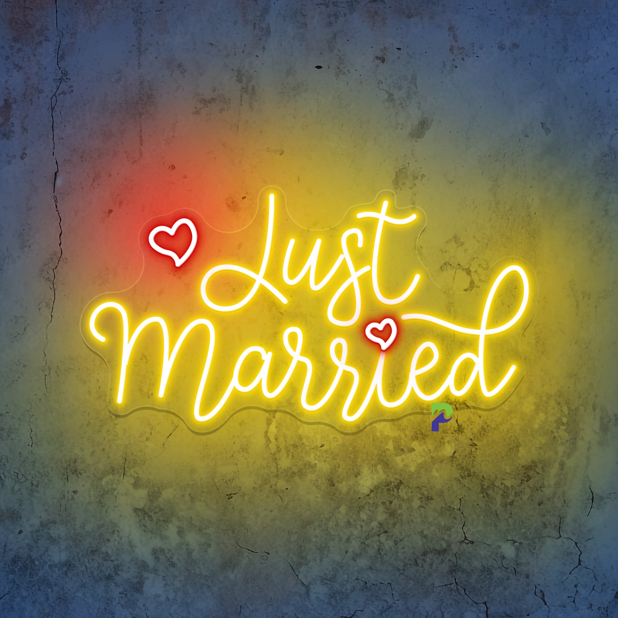 Just Married Neon Sign Lovely Wedding Led Light