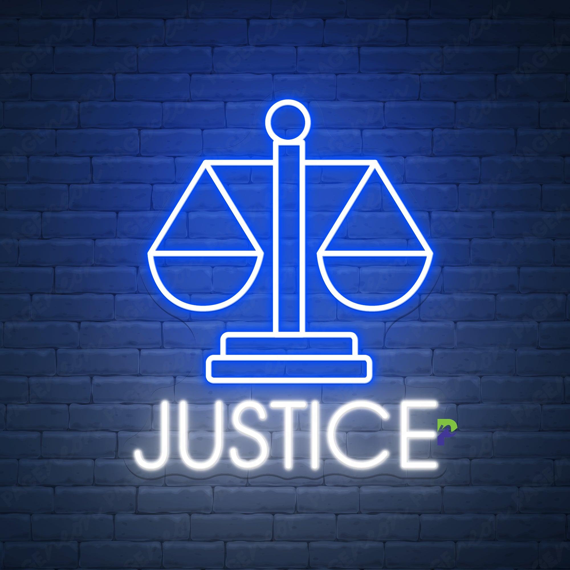 Justice Neon Sign Law Led Light