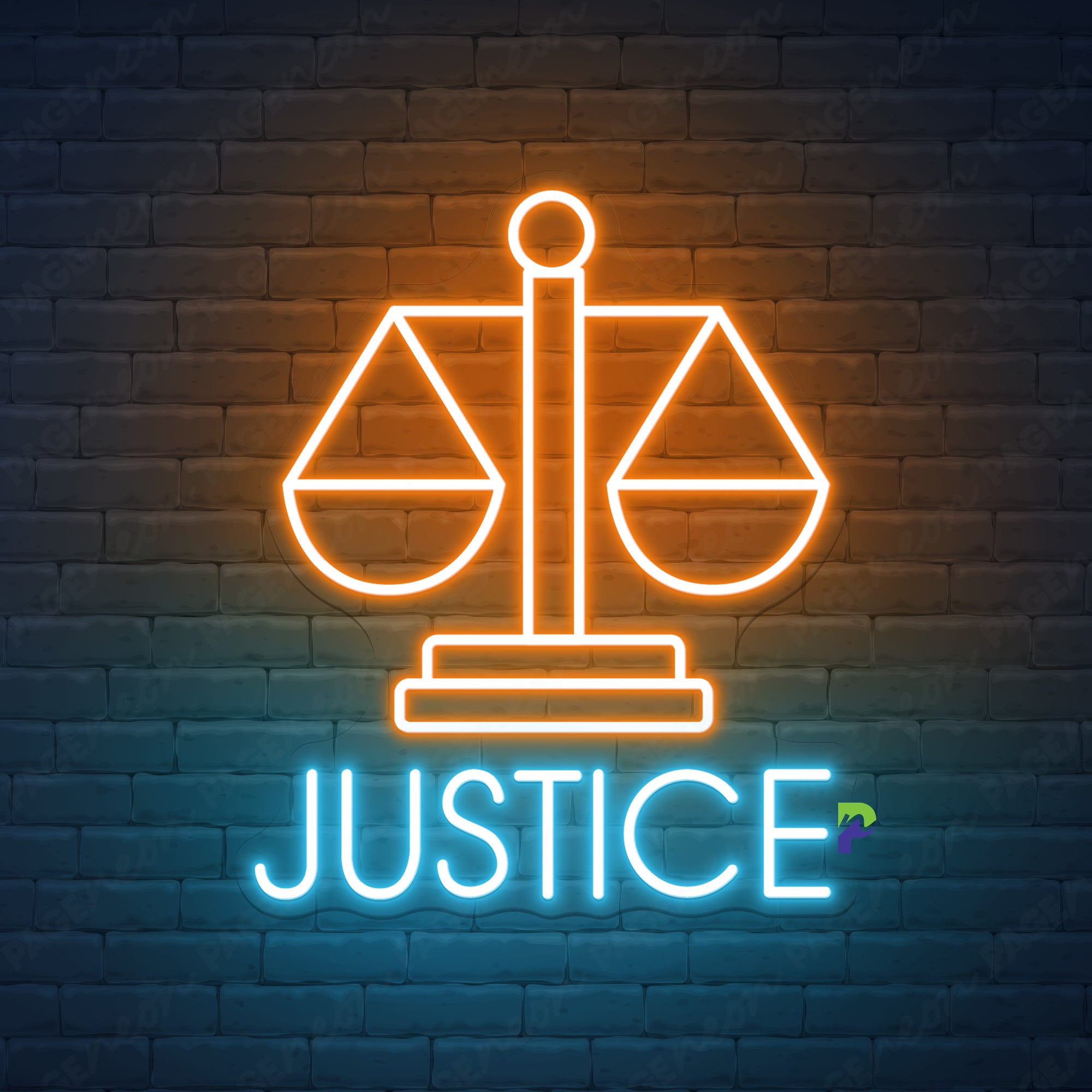 Justice Neon Sign Law Led Light