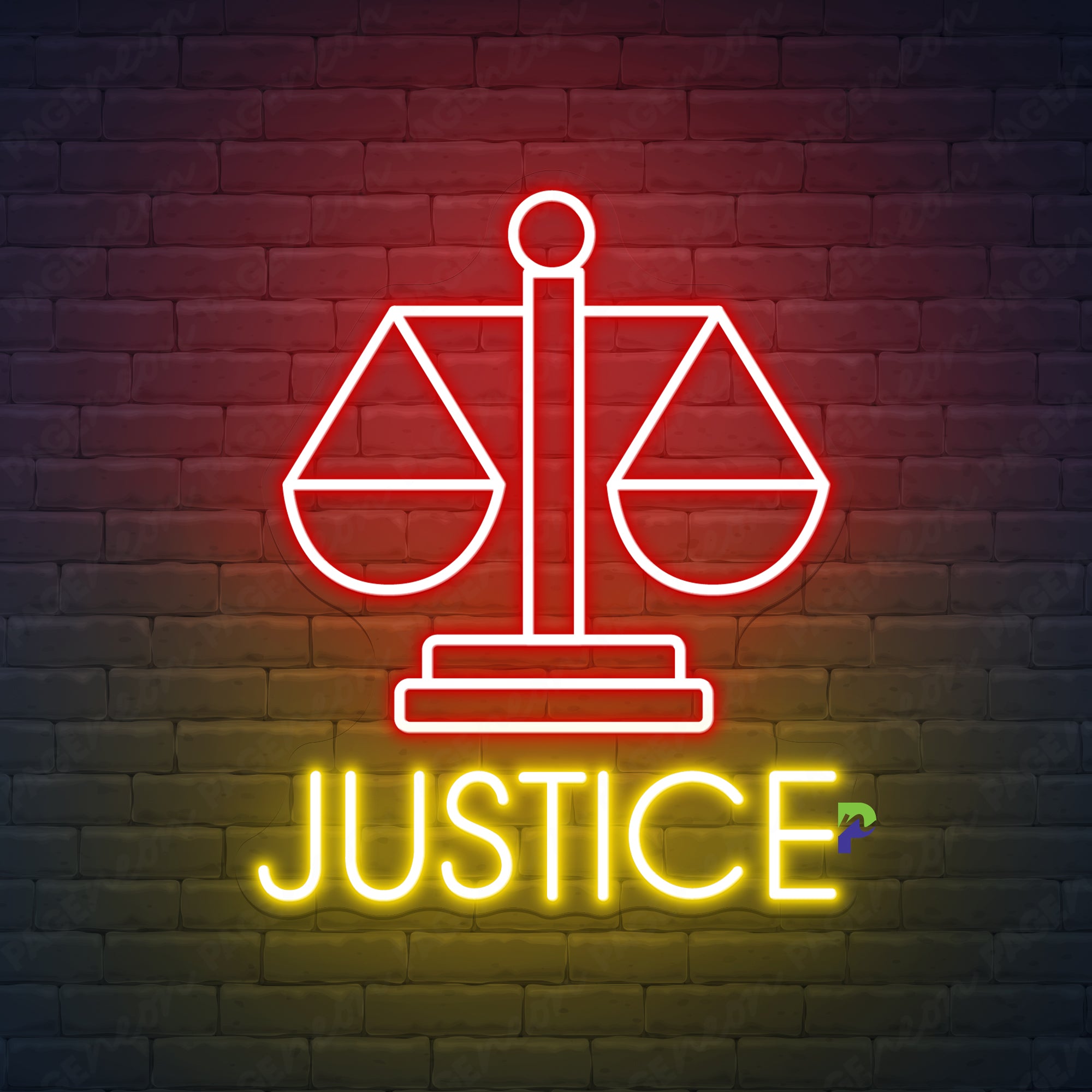 Justice Neon Sign Law Led Light