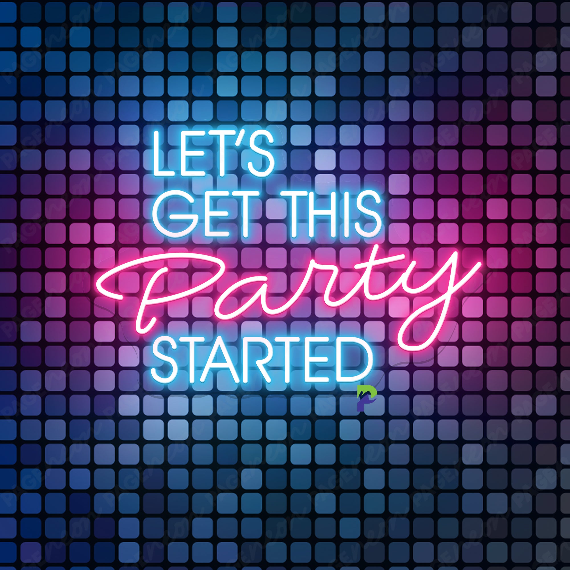 Let's Get This Party Started Neon Sign Disco Led Light