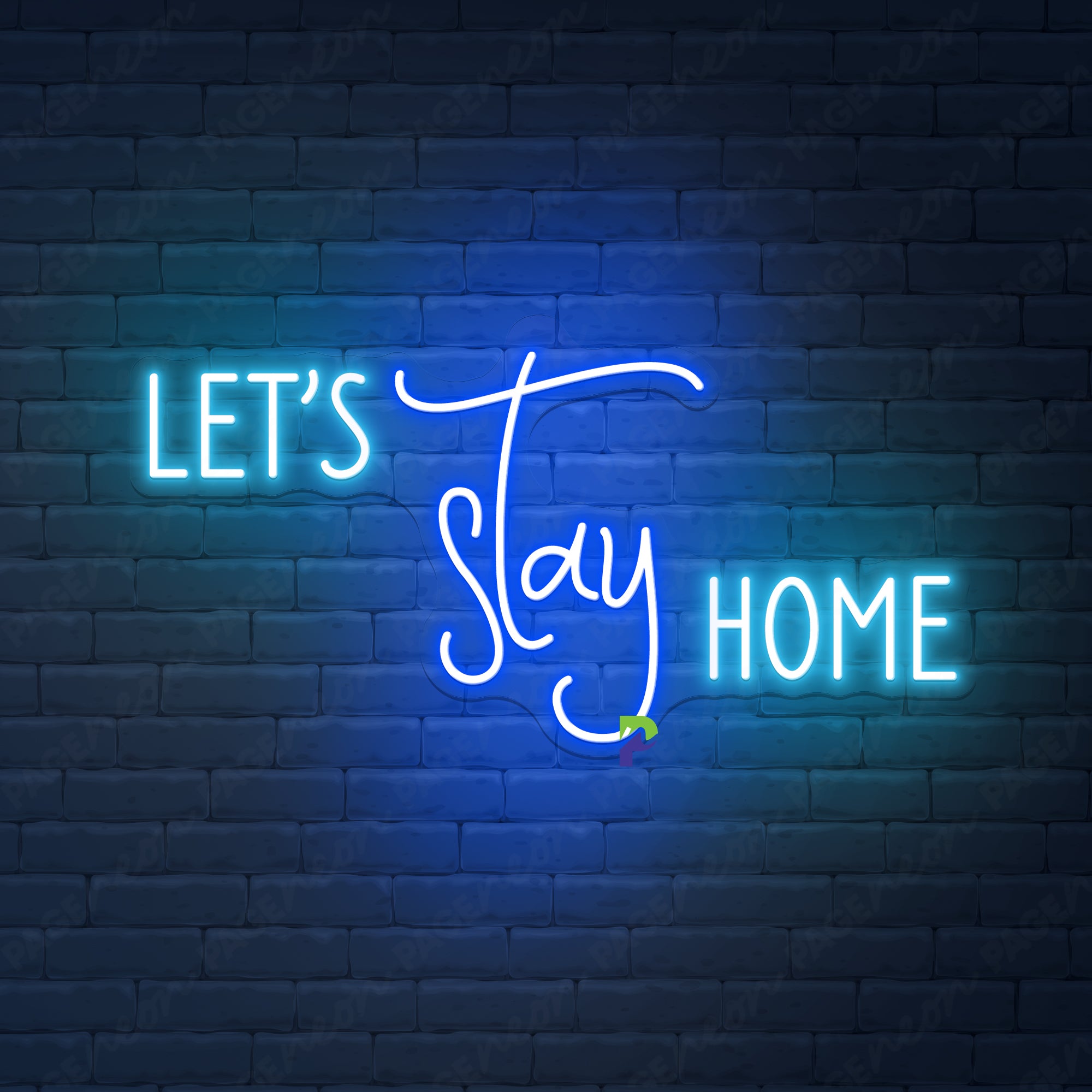 Let's Stay Home Neon Sign Quote Led Light