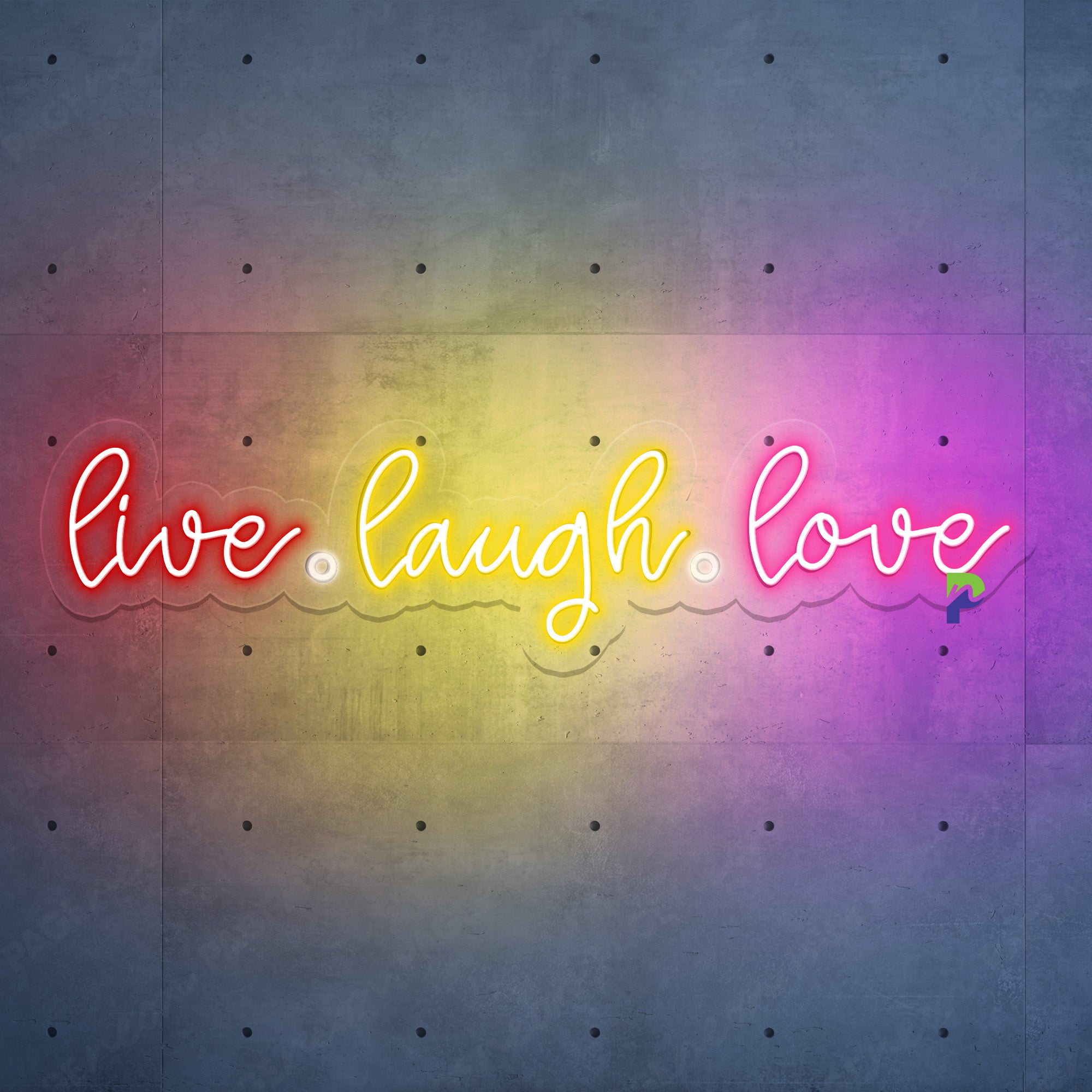 Live Laugh Love Neon Sign Colorful Inspirational Led Light