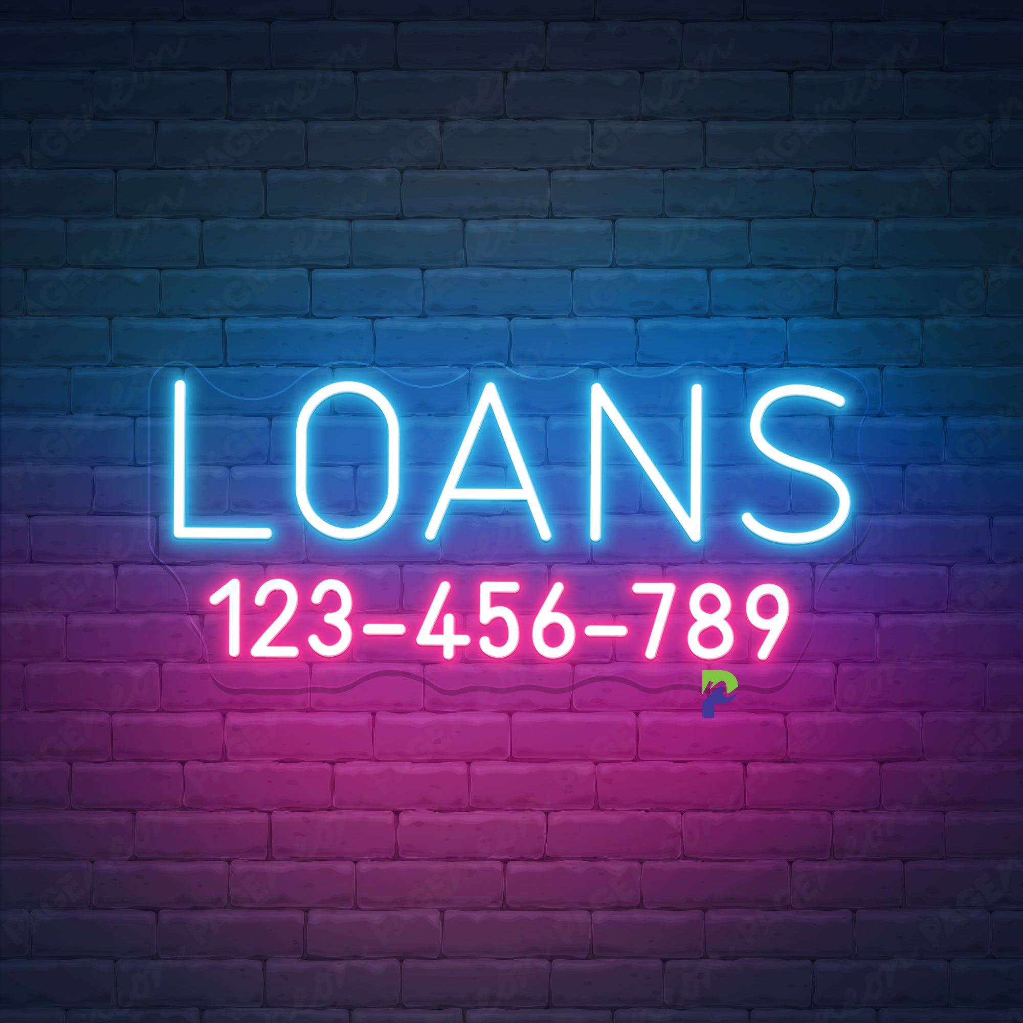 Loans Neon Sign Custom Business Led Light