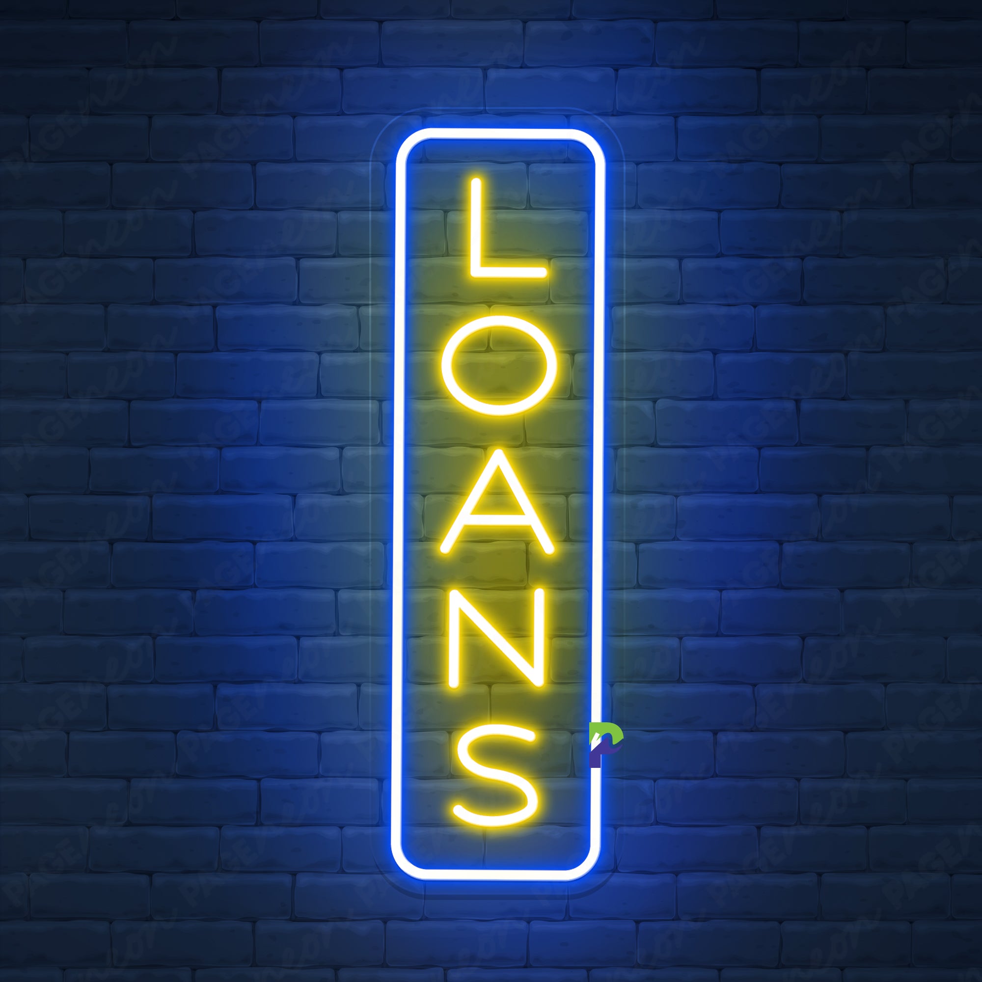 Loans Neon Sign Vertical Led Light