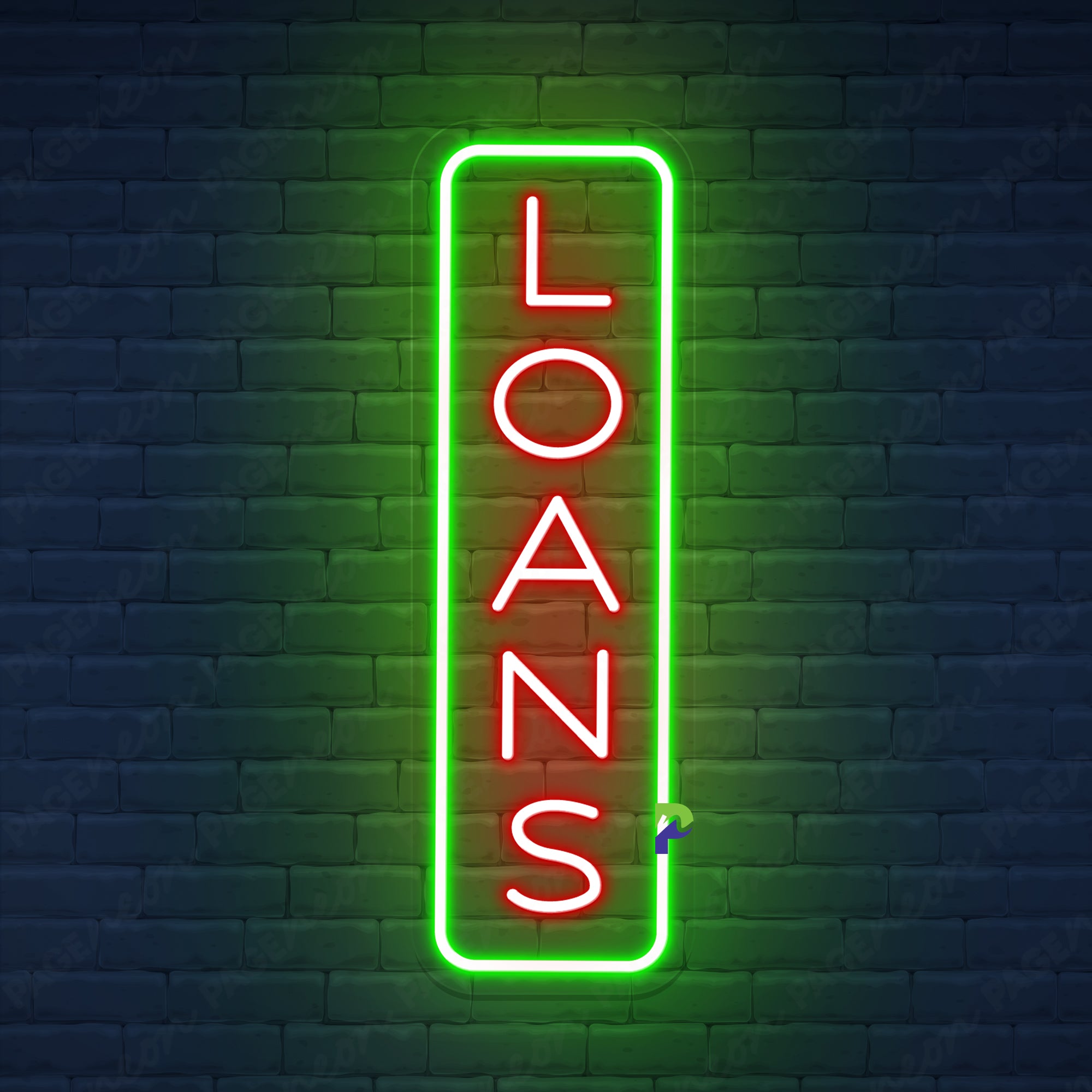 Loans Neon Sign Vertical Led Light