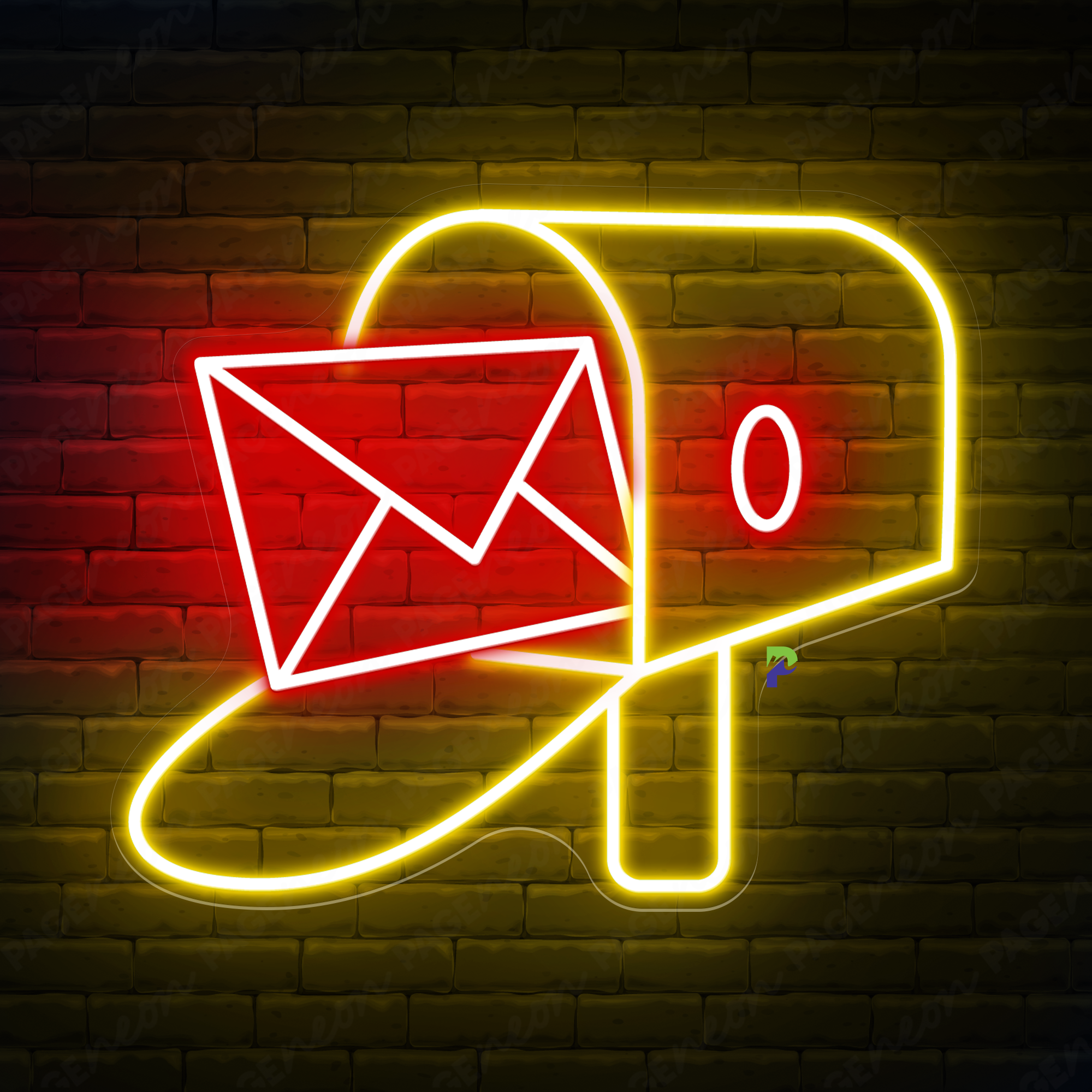 Mailboxes Neon Signs Large Led Light