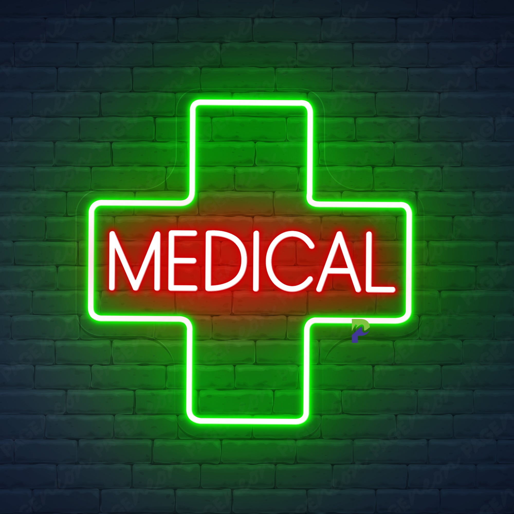 Medical Neon Sign Cross Led Light