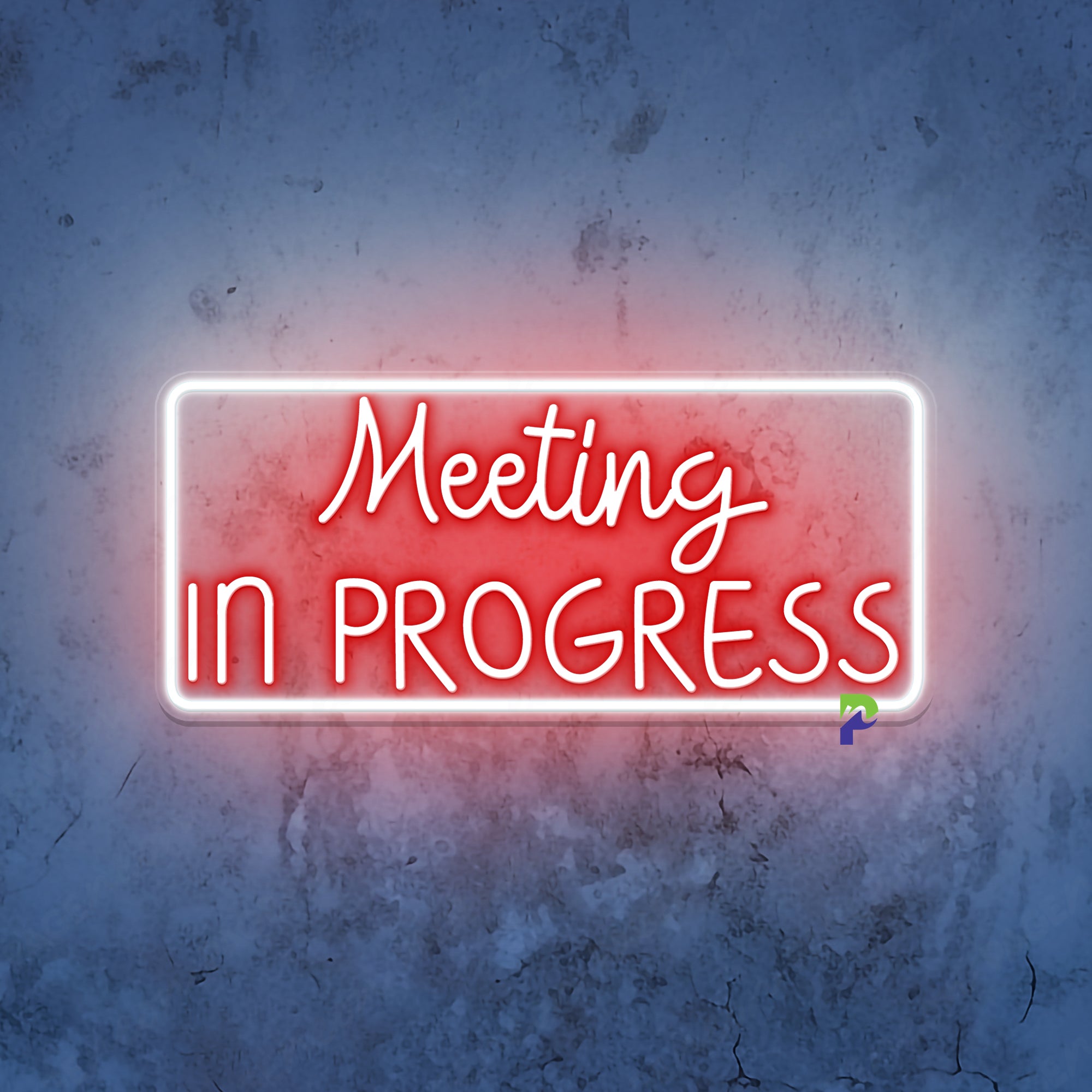 Meeting In Progress Neon Sign Friendly Notice Led Light