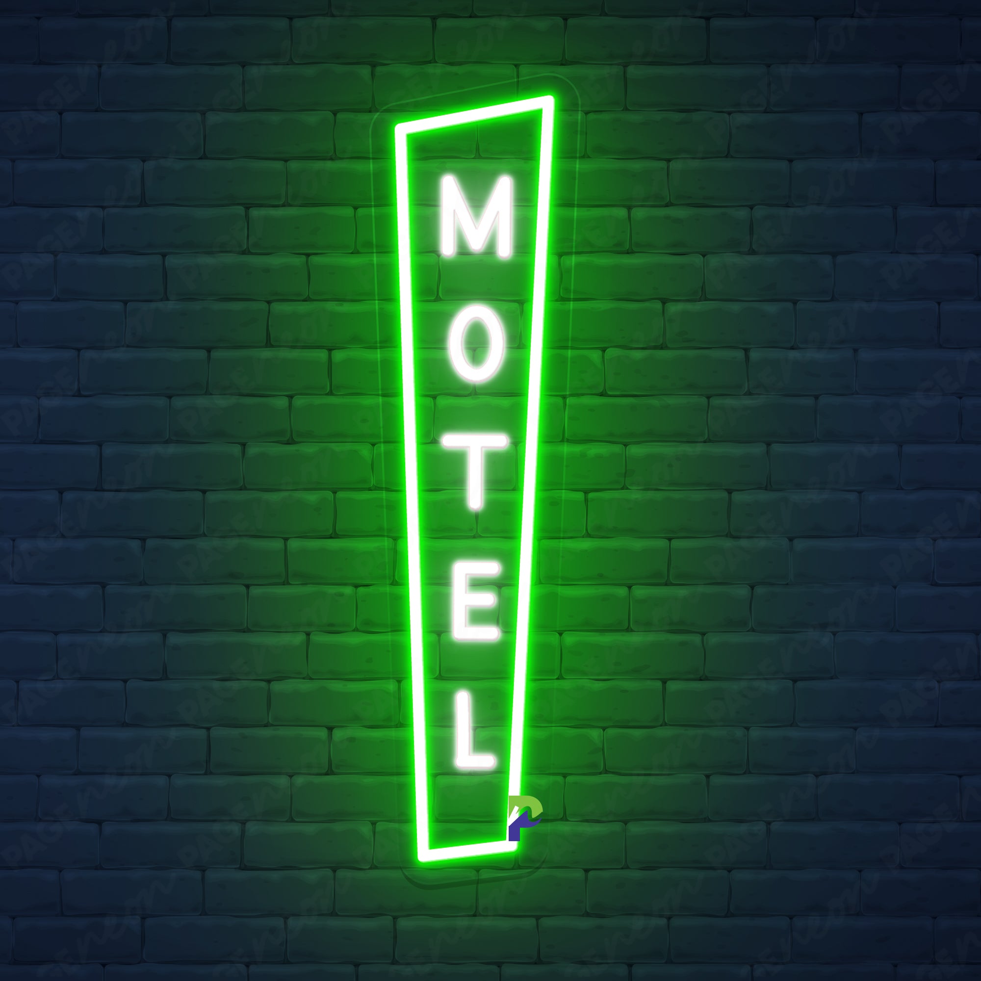 Motel Neon Sign Business Vertical Led Light