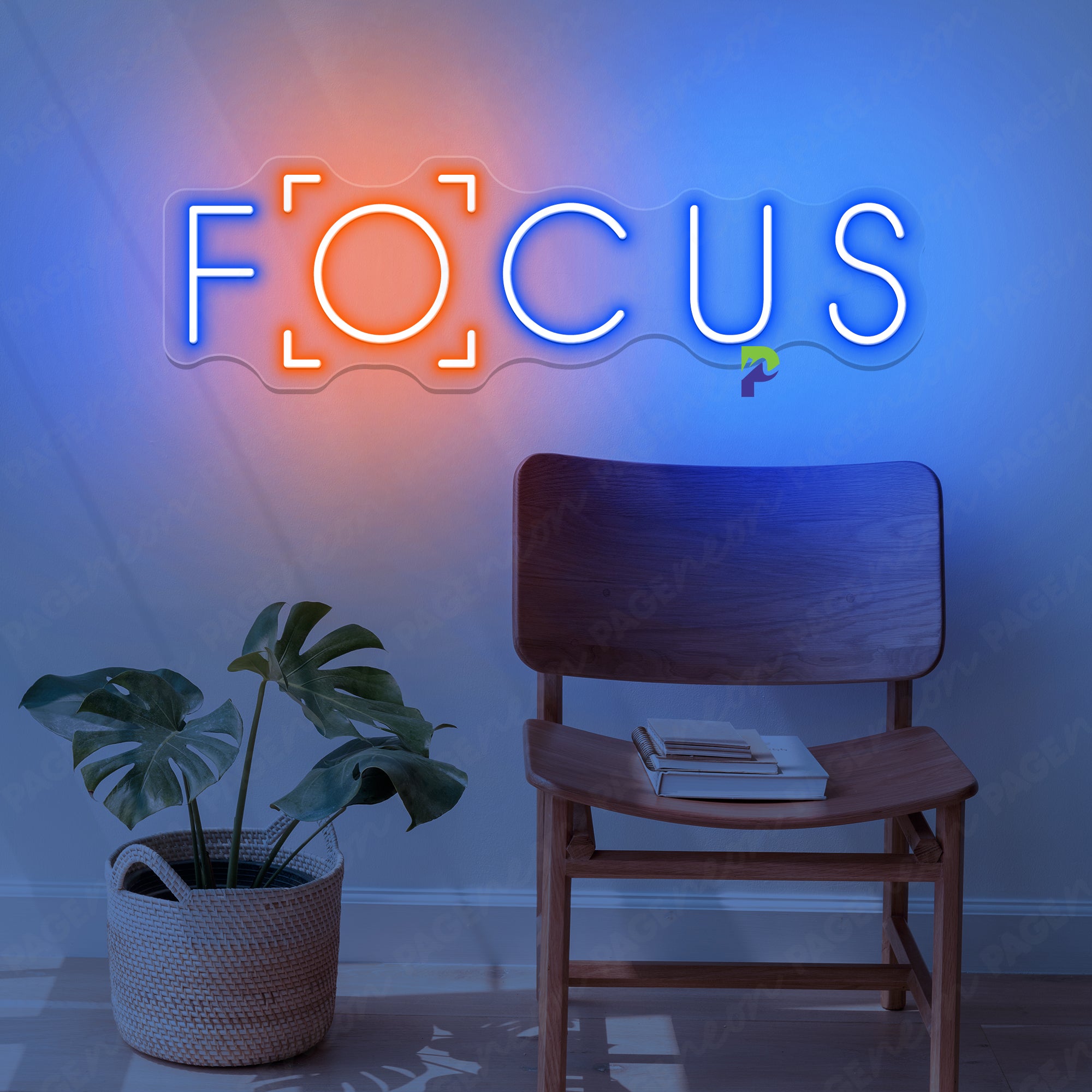 Neon Focus Sign Simple Game Room Led Light