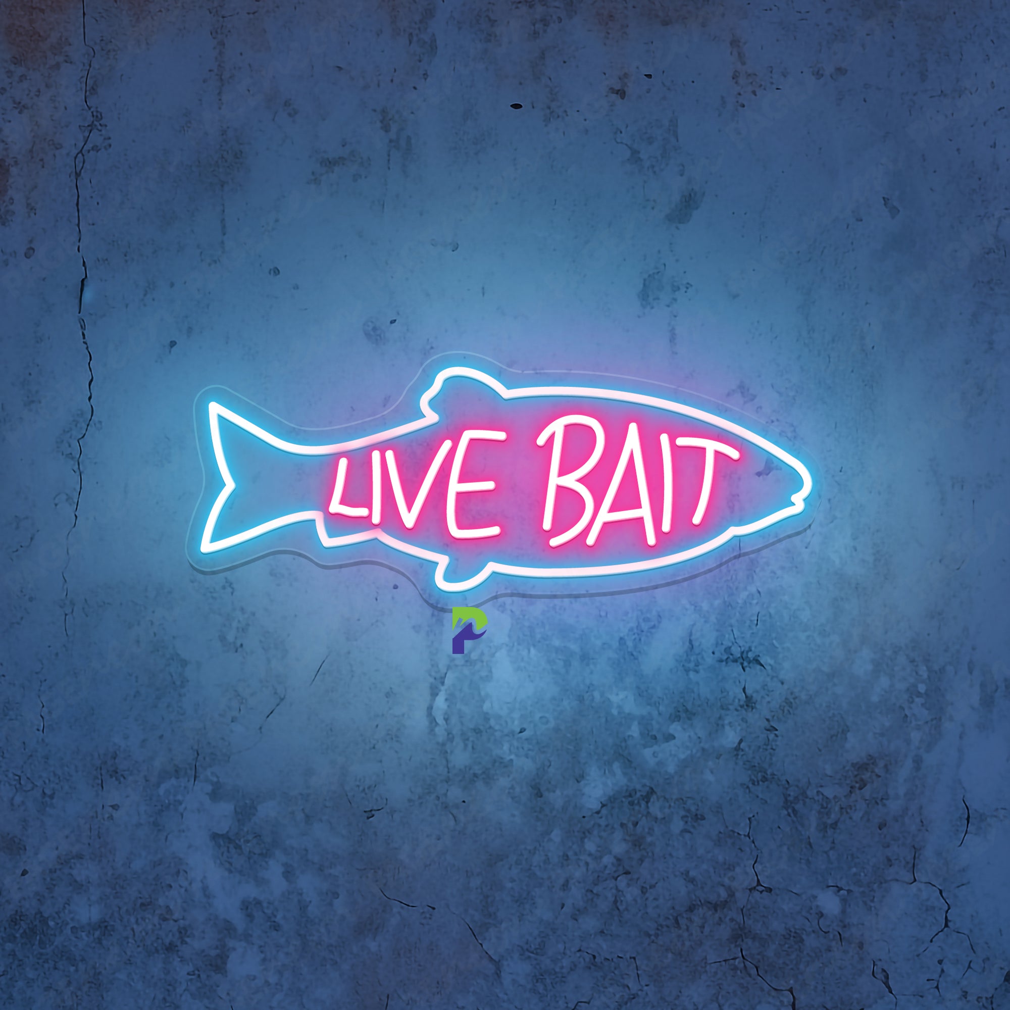Neon Live Bait Sign Unique Fishing Store Led Light
