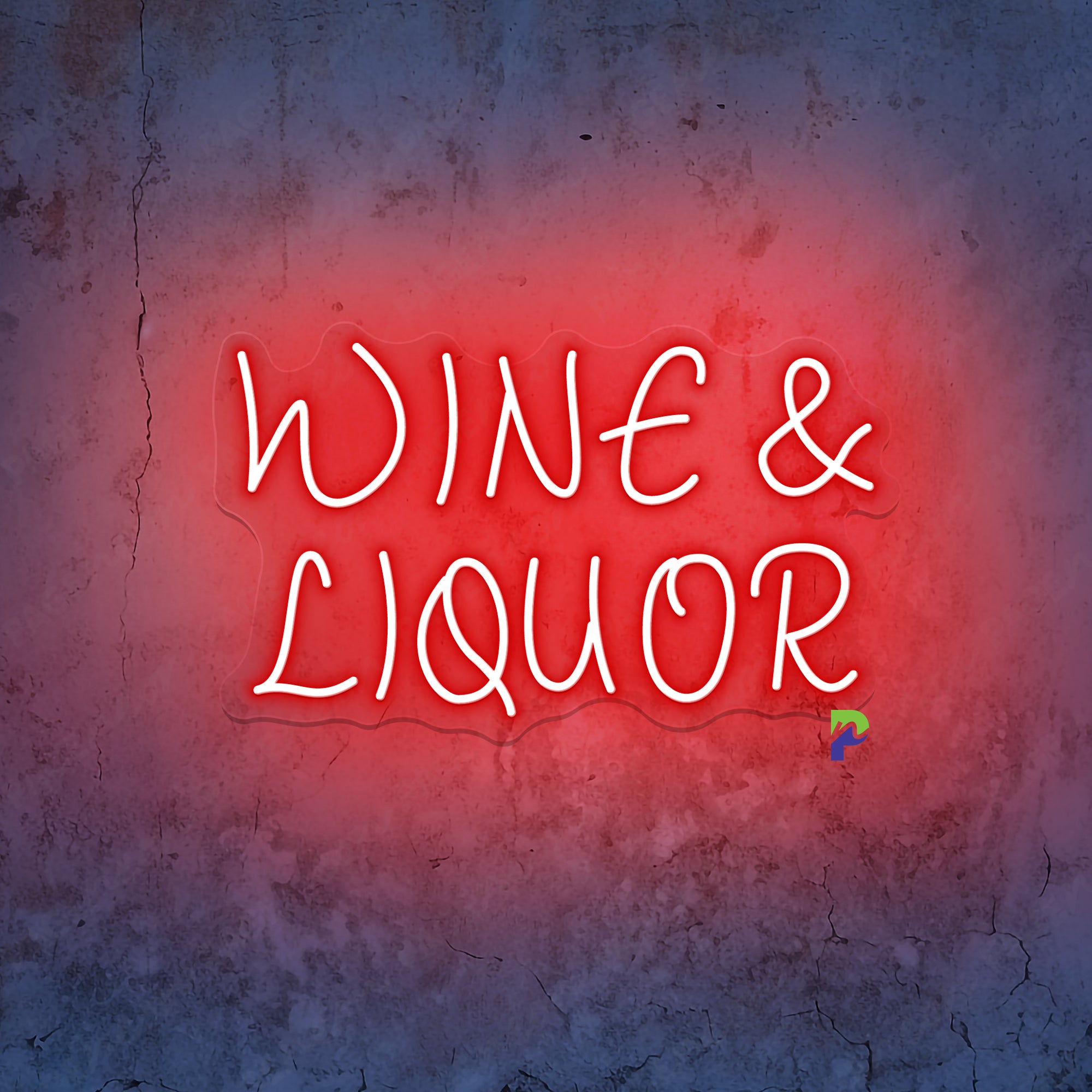 Neon Sign Liquor And Wine Simple Word Led Light For Bar