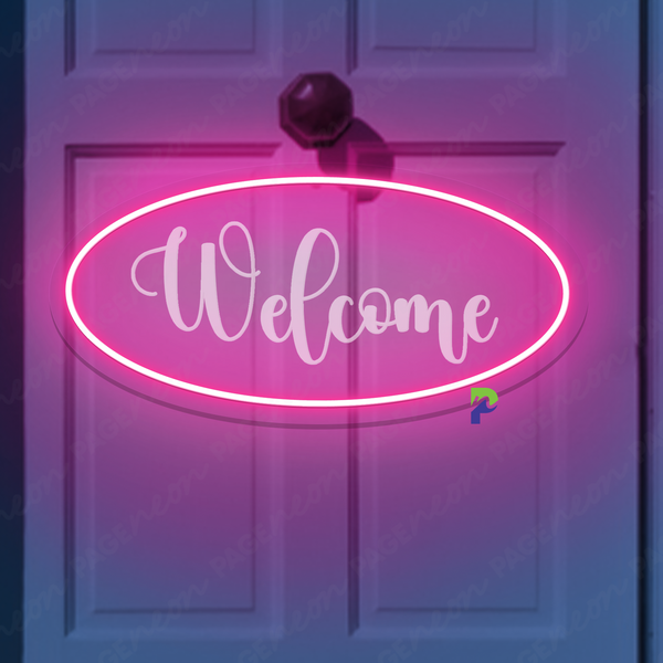 Neon Sign Welcome Engraving Open Led Light - PageNeon